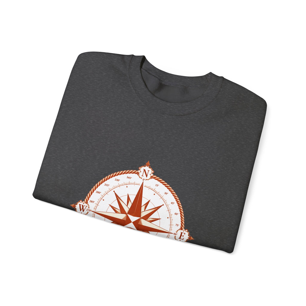Matching Couple Sweatshirt - Compass North & South Matching Couple Comfort Colors Crew Geometric Art His Hers Love Gift - Design A