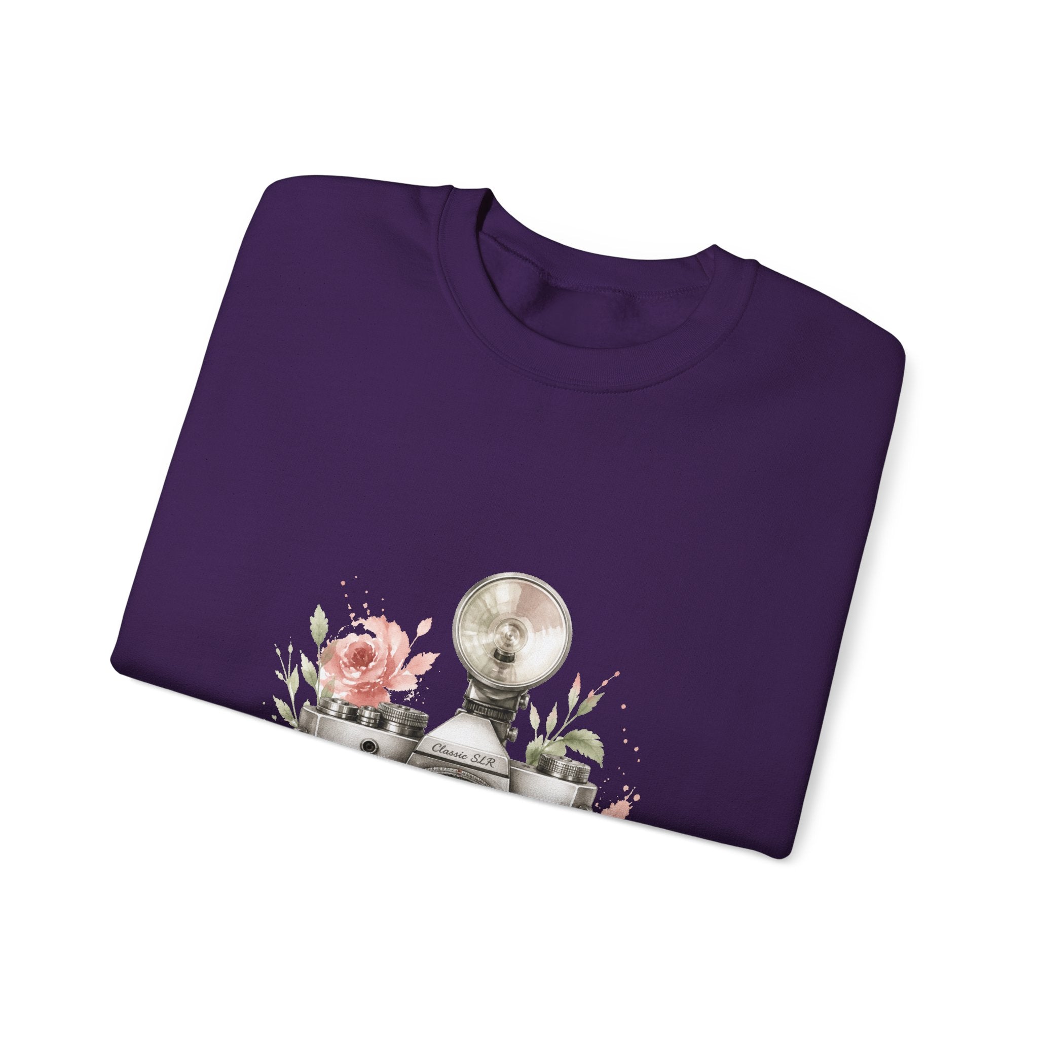 Matching Couple Sweatshirt - Camera & Film Matching Couple Crewneck Sweatshirt Watercolor Art His Hers Engagement Gift - Design A