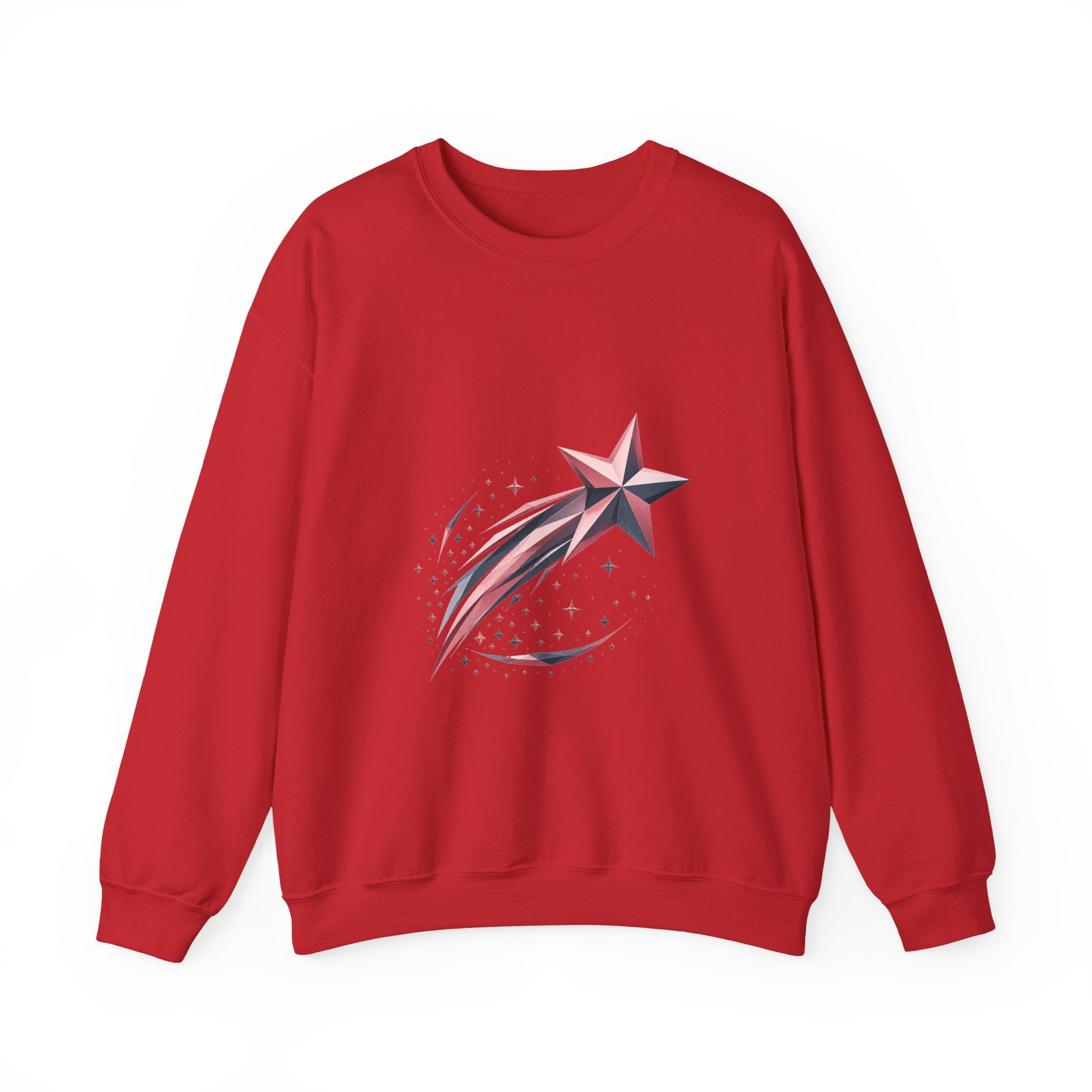 Matching Couple Sweatshirt - Shooting Star & North Star Matching Couple Crewneck Sweatshirt Geometric Art His Hers Couple Gift - Design A