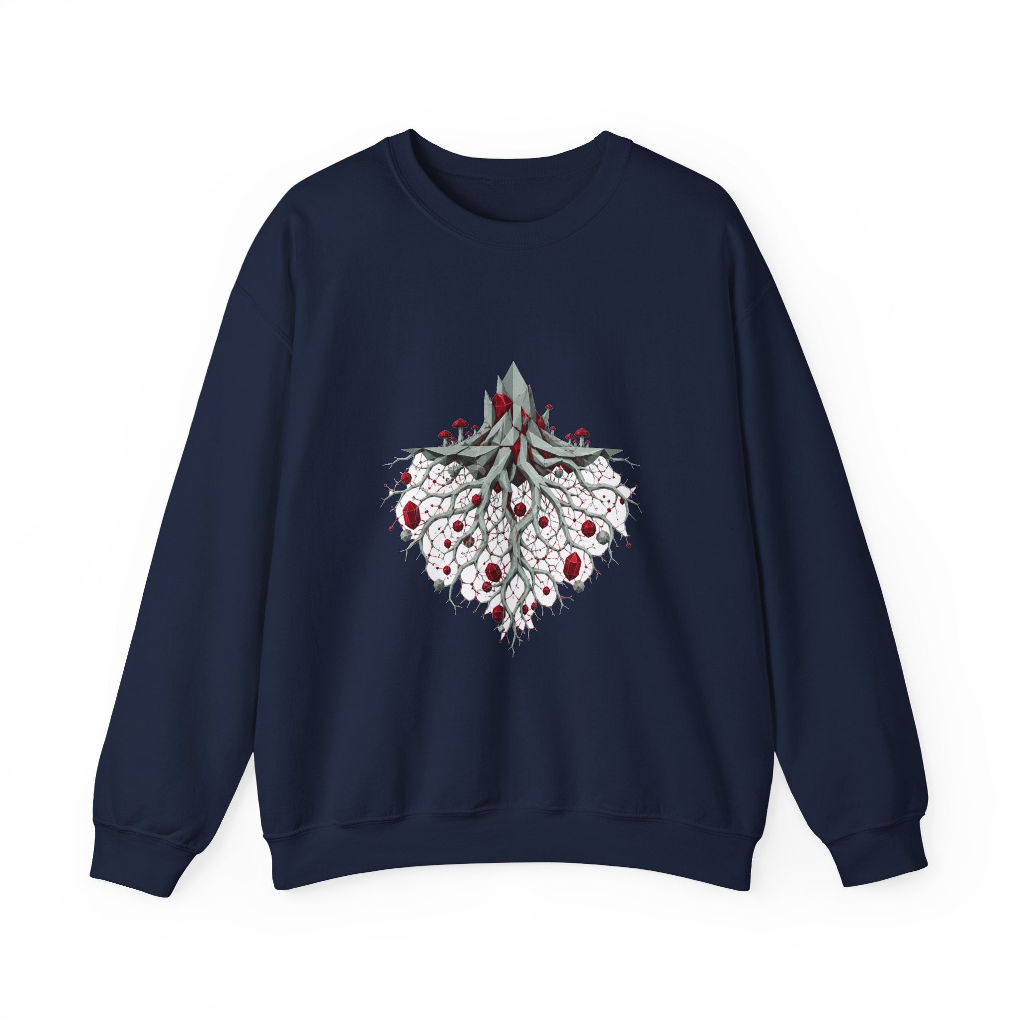 Matching Couple Sweatshirt - Ancient Oak & Deep Roots Matching Couple Comfort Colors Crew Geometric Art His Hers Love Gift - Design B