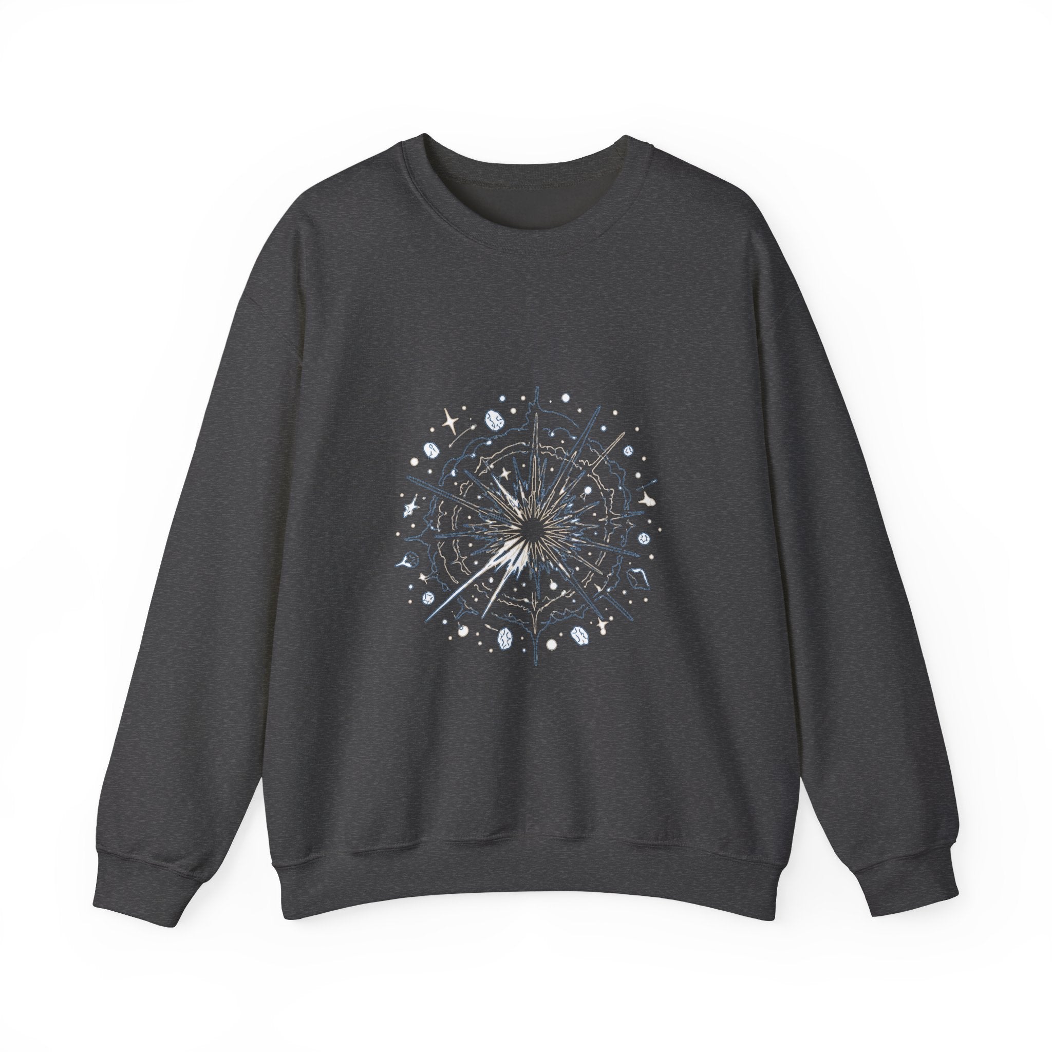 Matching Couple Sweatshirt - Galaxy & Supernova Matching Couple Premium Fleece Sweatshirt Minimalist Art His Hers Christmas Gift - Design B