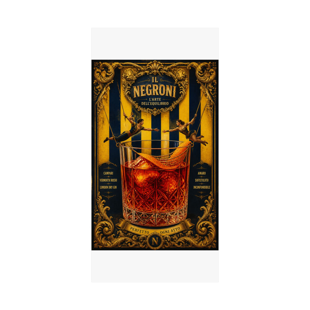 Negroni Trapeze Act Wall Art Poster 18×24 Baroque Home Office Decor Maximalist Print