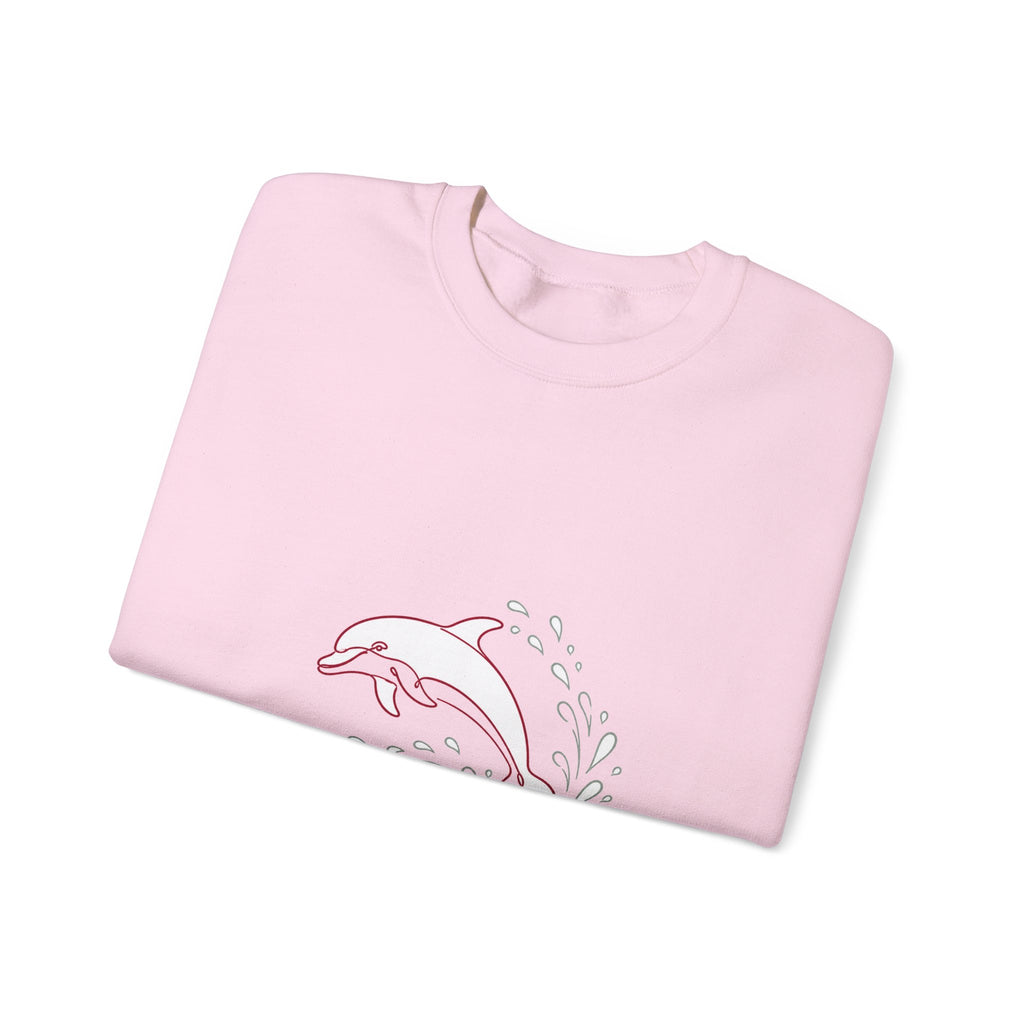 Matching Couple Sweatshirt - Shark & Dolphin Matching Couple Premium Fleece Sweatshirt Minimalist Art His Hers Christmas Gift - Design B