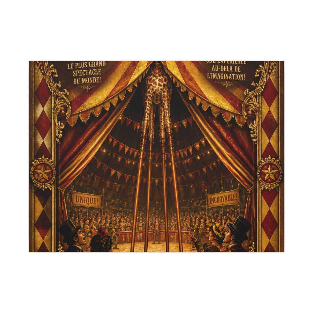 Giraffe on Stilts Wall Art Canvas 16×20 Baroque Home Office Decor Maximalist Print