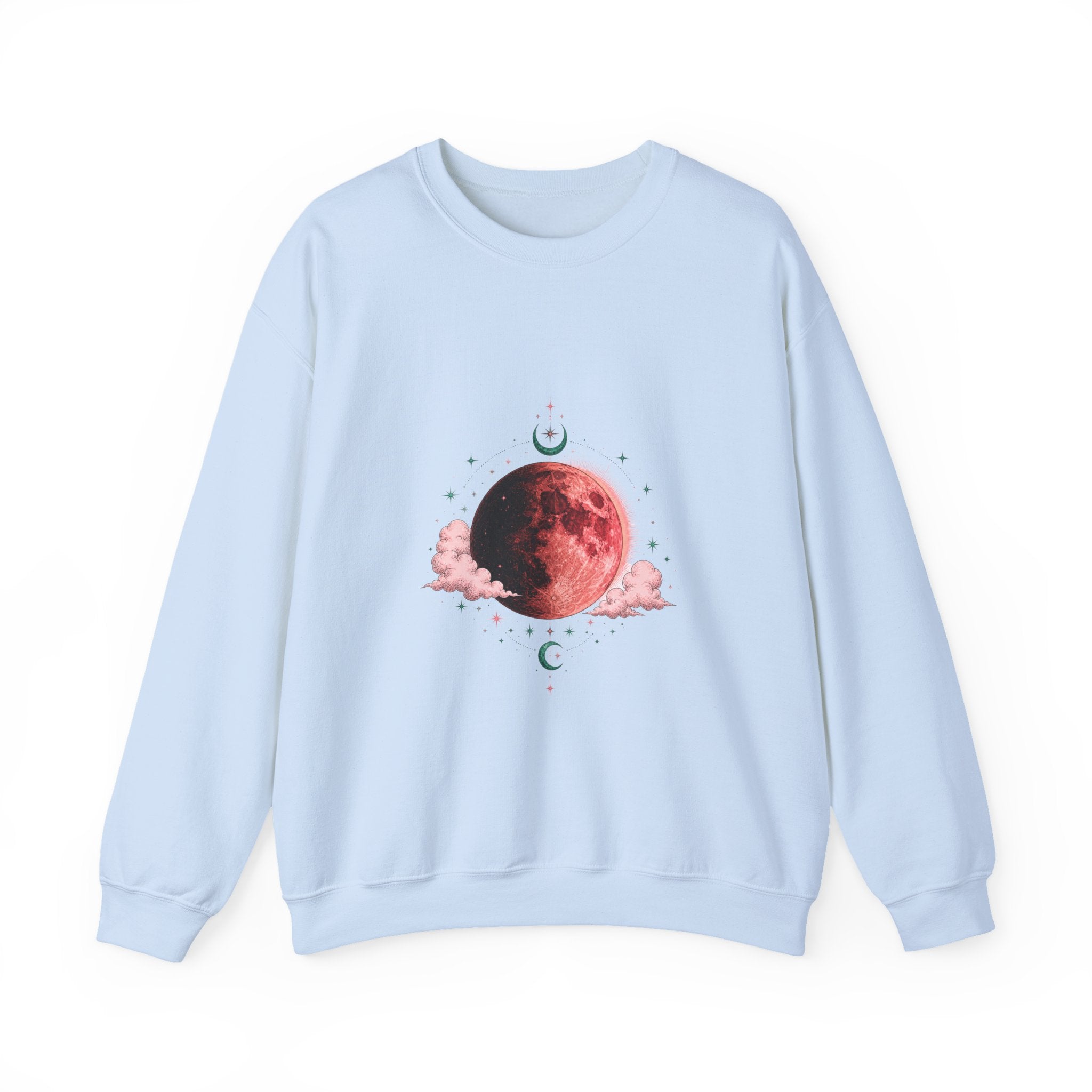 Matching Couple Sweatshirt - Solar & Lunar Eclipse Matching Couple Crewneck Sweatshirt Hand-Drawn Art His Hers Best Friend Gift - Design B