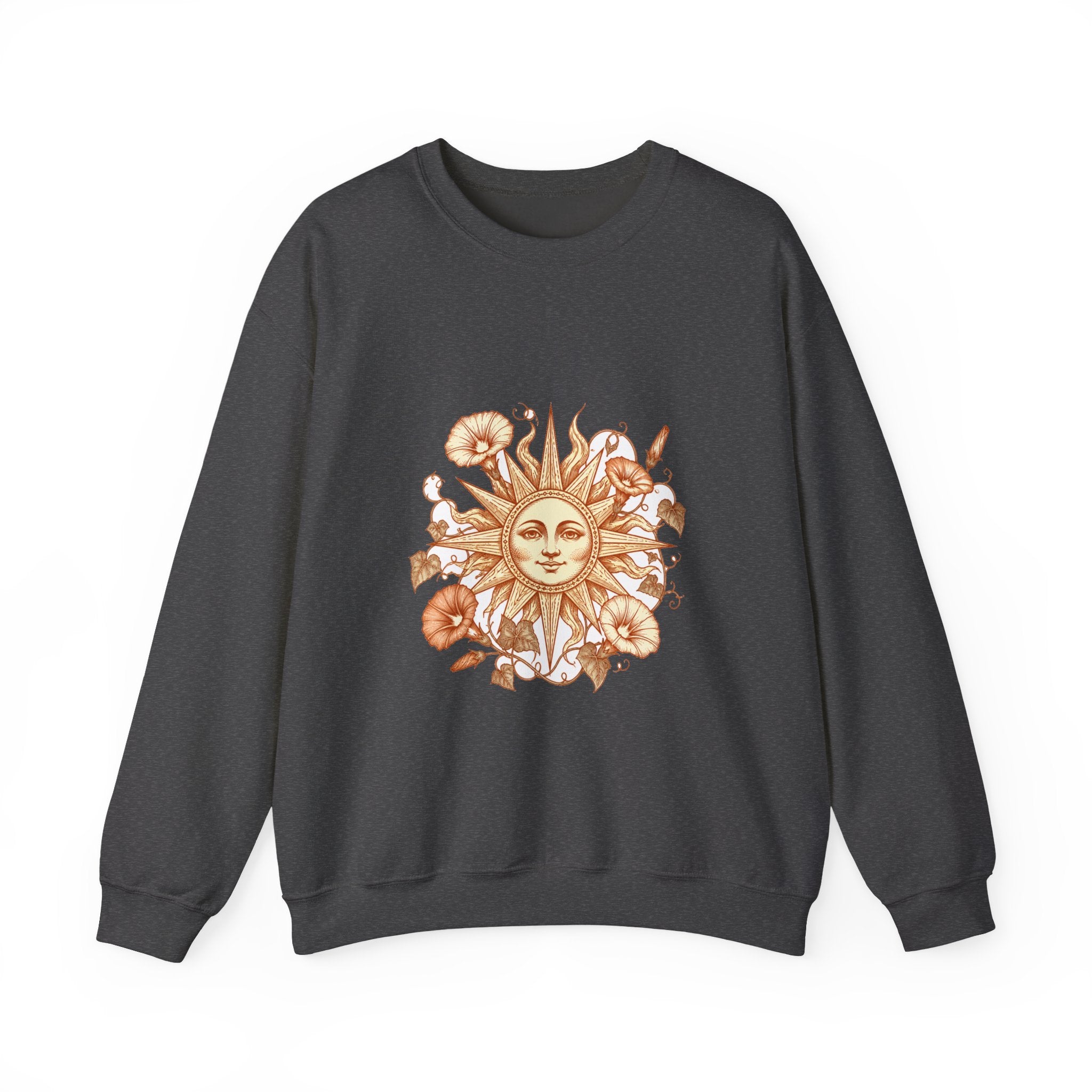 Matching Couple Sweatshirt - Sun & Moon Matching Couple Comfort Colors Crew Hand-Drawn Art His Hers Anniversary Gift - Design B