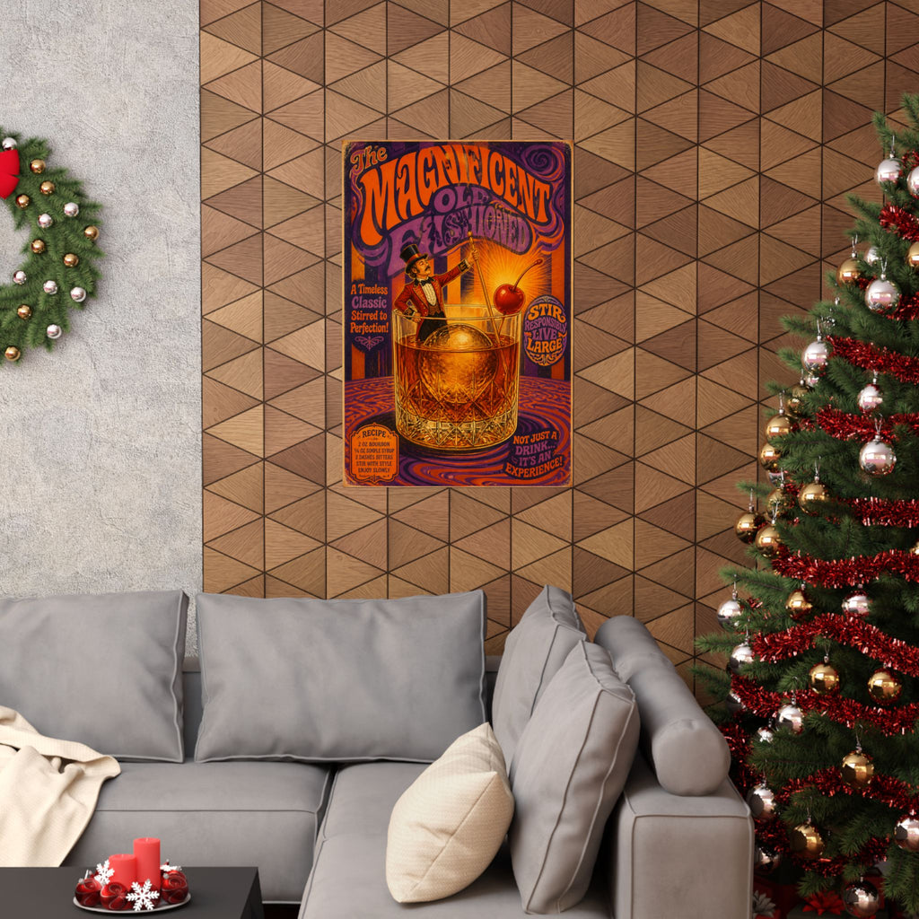 Old Fashioned Ringmaster Wall Art Poster 18×24 Psychedelic Cafe Decor Maximalist Print