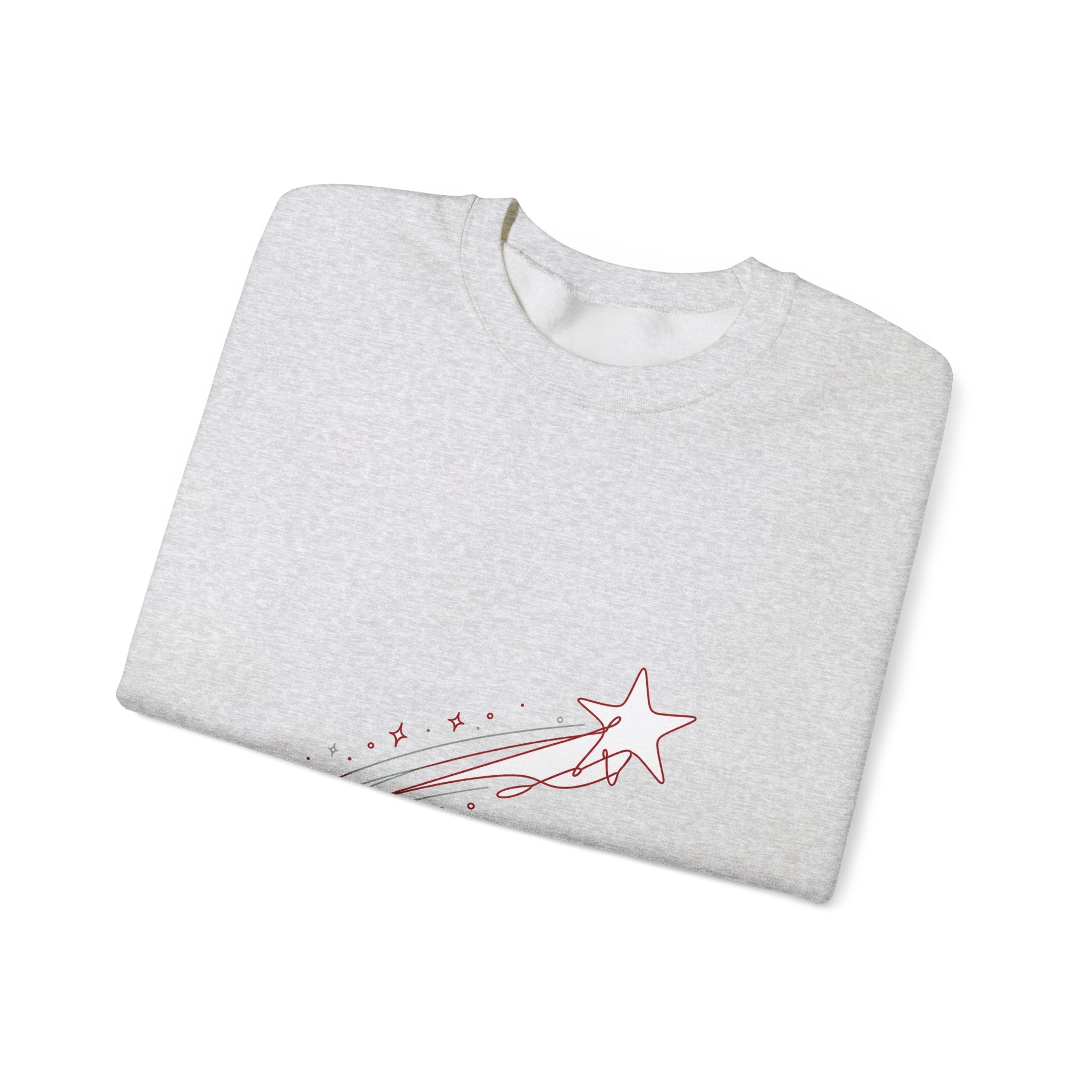 Matching Couple Sweatshirt - Shooting Star & North Star Matching Couple Crewneck Sweatshirt Minimalist Art His Hers Valentine Gift - Design A