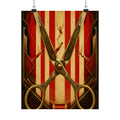 Giant Scissors Trapeze Wall Art Poster 18×24 Art Deco Entryway Decor Maximalist Print