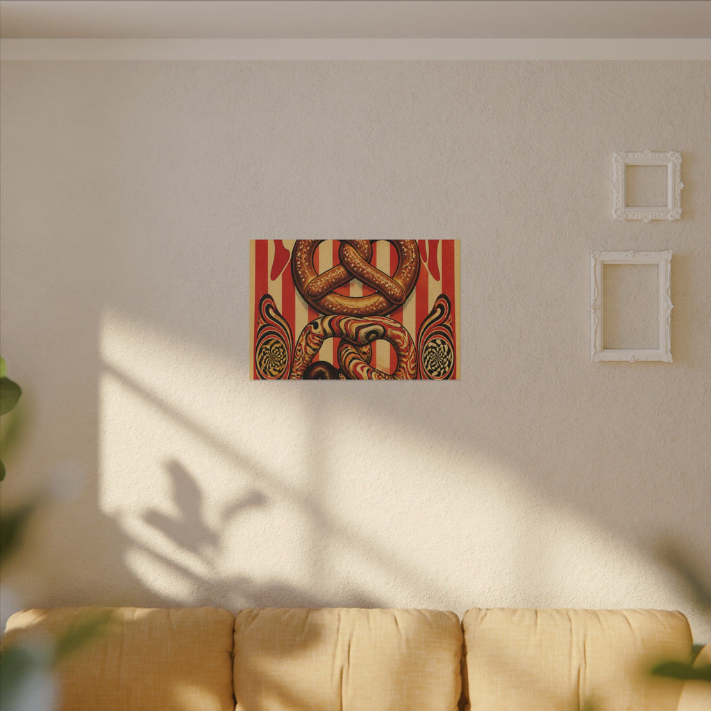 Pretzel Contortionist Wall Art Canvas 16×20 Psychedelic Cafe Decor Maximalist Print
