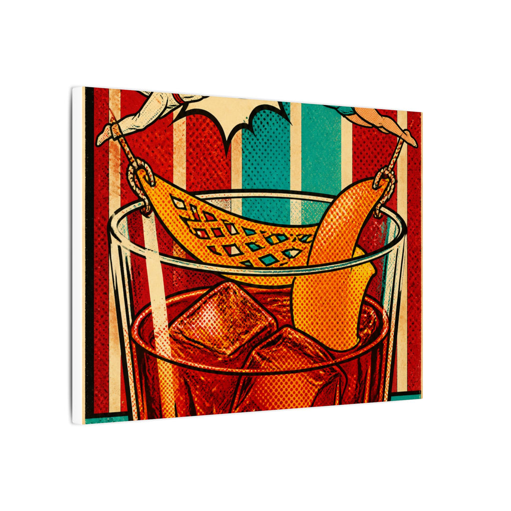 Negroni Trapeze Act Wall Art Canvas 24×36 Pop Art Restaurant Decor Maximalist Print