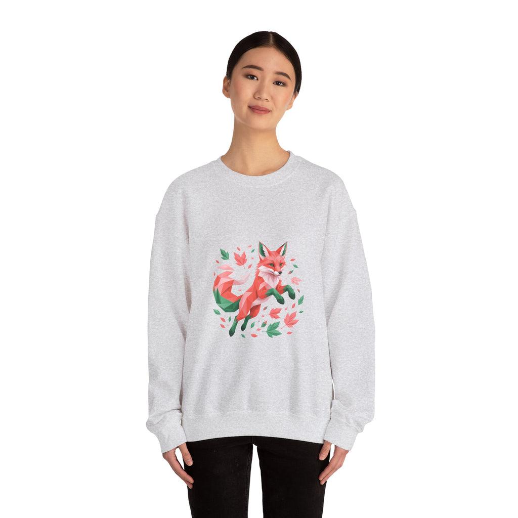 Matching Couple Sweatshirt - Fox & Rabbit Matching Couple Premium Fleece Sweatshirt Geometric Art His Hers Love Gift - Design A