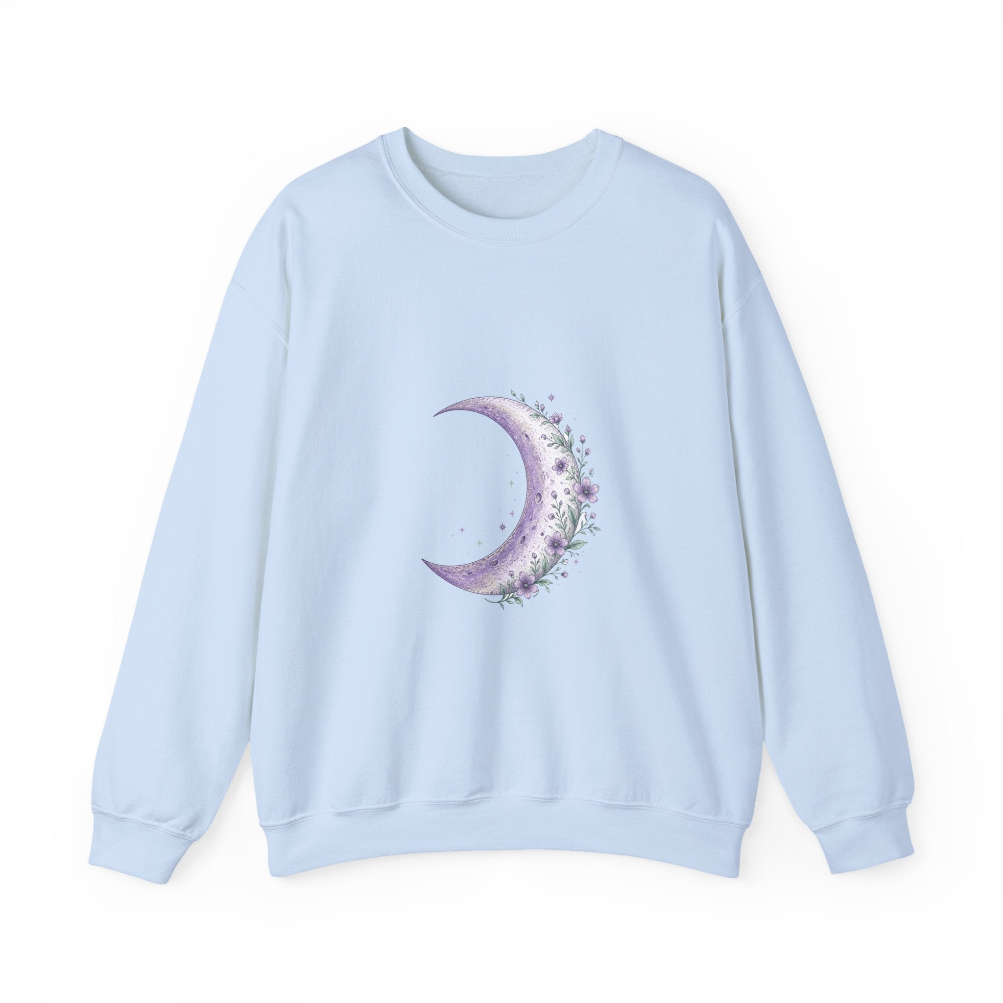 Matching Couple Sweatshirt - Waxing & Waning Moon Matching Couple Comfort Colors Crew Hand-Drawn Art His Hers Anniversary Gift - Design A