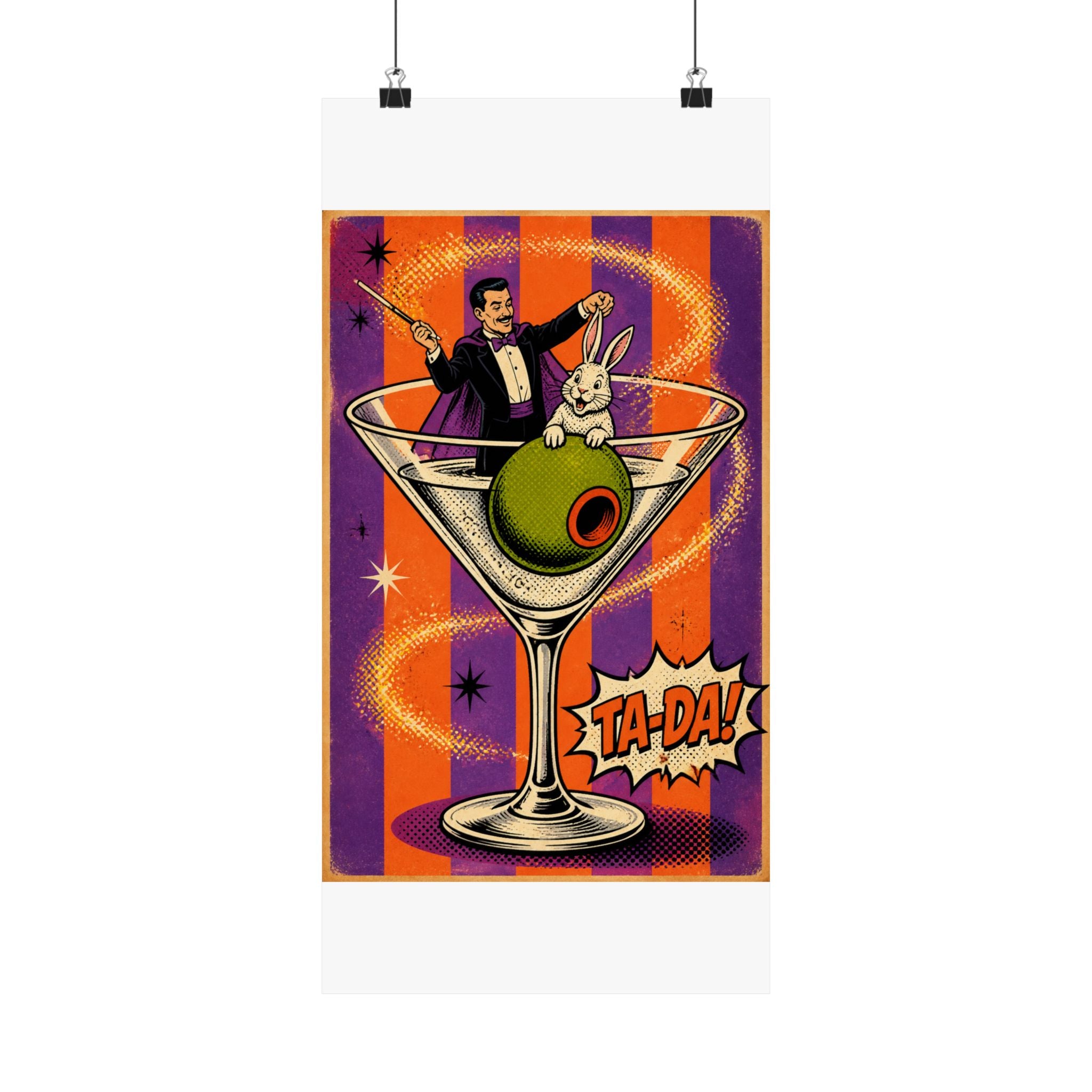 Martini Magician Wall Art Poster 18×24 Pop Art Living Room Decor Maximalist Print