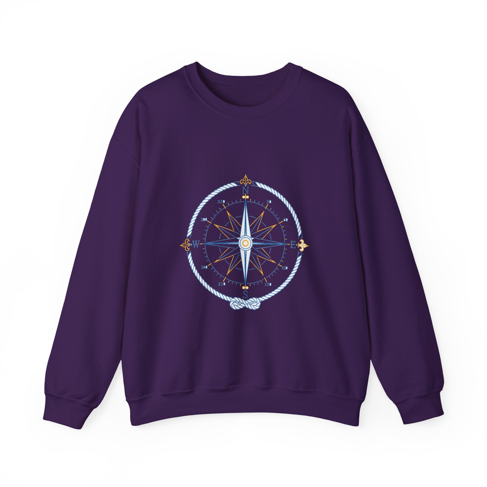 Matching Couple Sweatshirt - Compass North & South Matching Couple Comfort Colors Crew Minimalist Art His Hers Christmas Gift - Design A