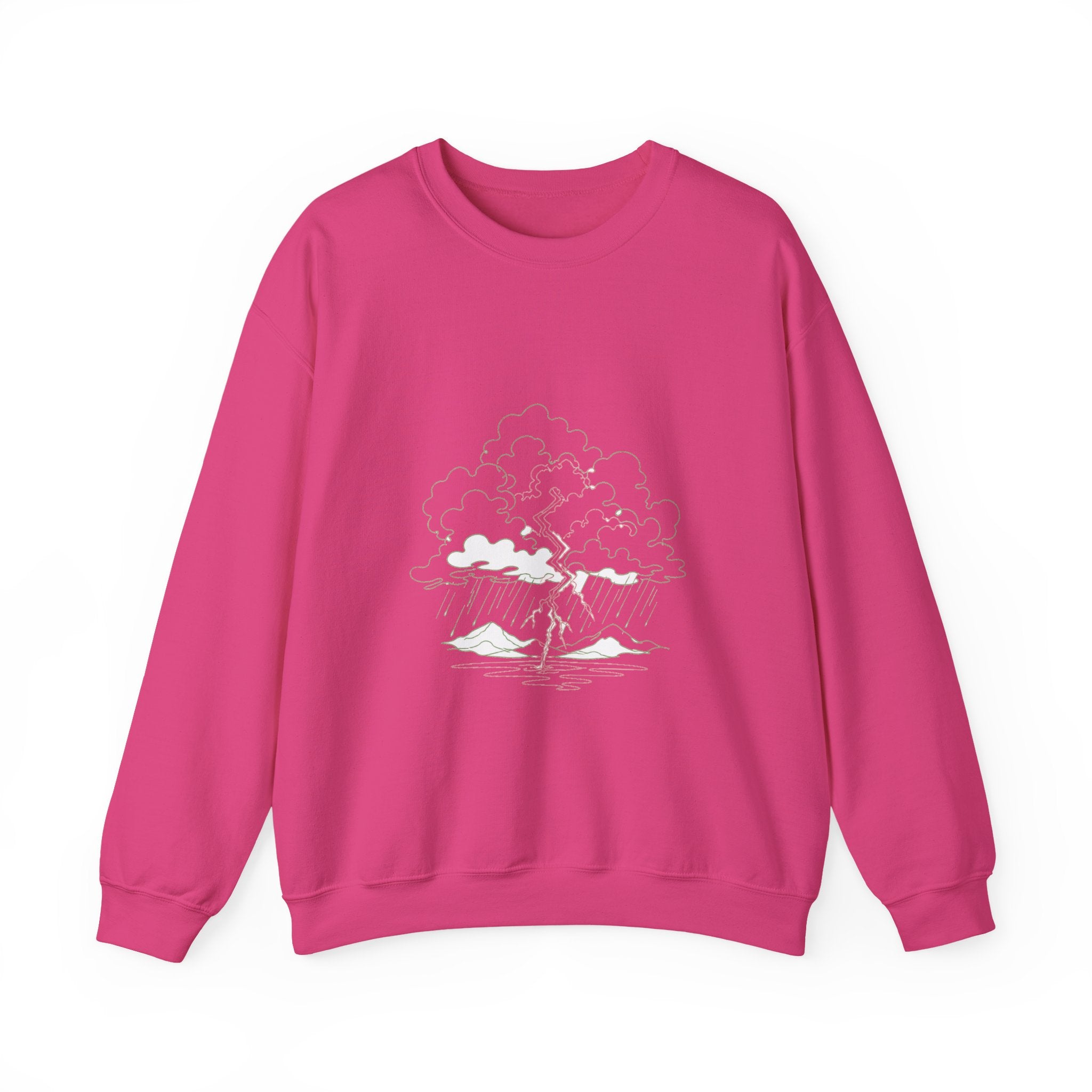 Matching Couple Sweatshirt - Storm & Rainbow Matching Couple Comfort Colors Crew Minimalist Art His Hers Christmas Gift - Design A