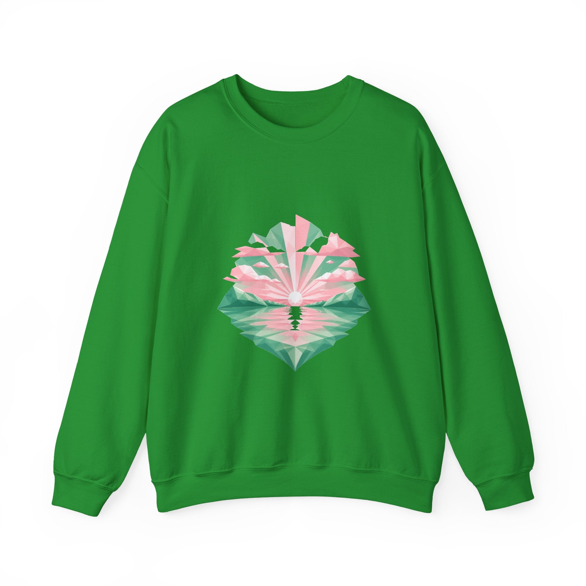 Matching Couple Sweatshirt - Sunrise & Sunset Matching Couple Crewneck Sweatshirt Geometric Art His Hers Couple Gift - Design A