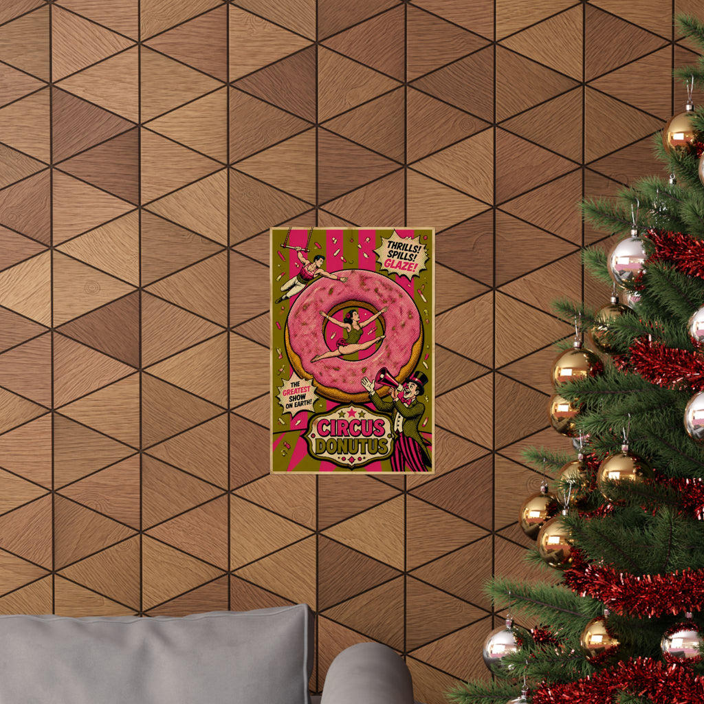Donut Circus Ring Wall Art Poster 18×24 Pop Art Living Room Decor Maximalist Print