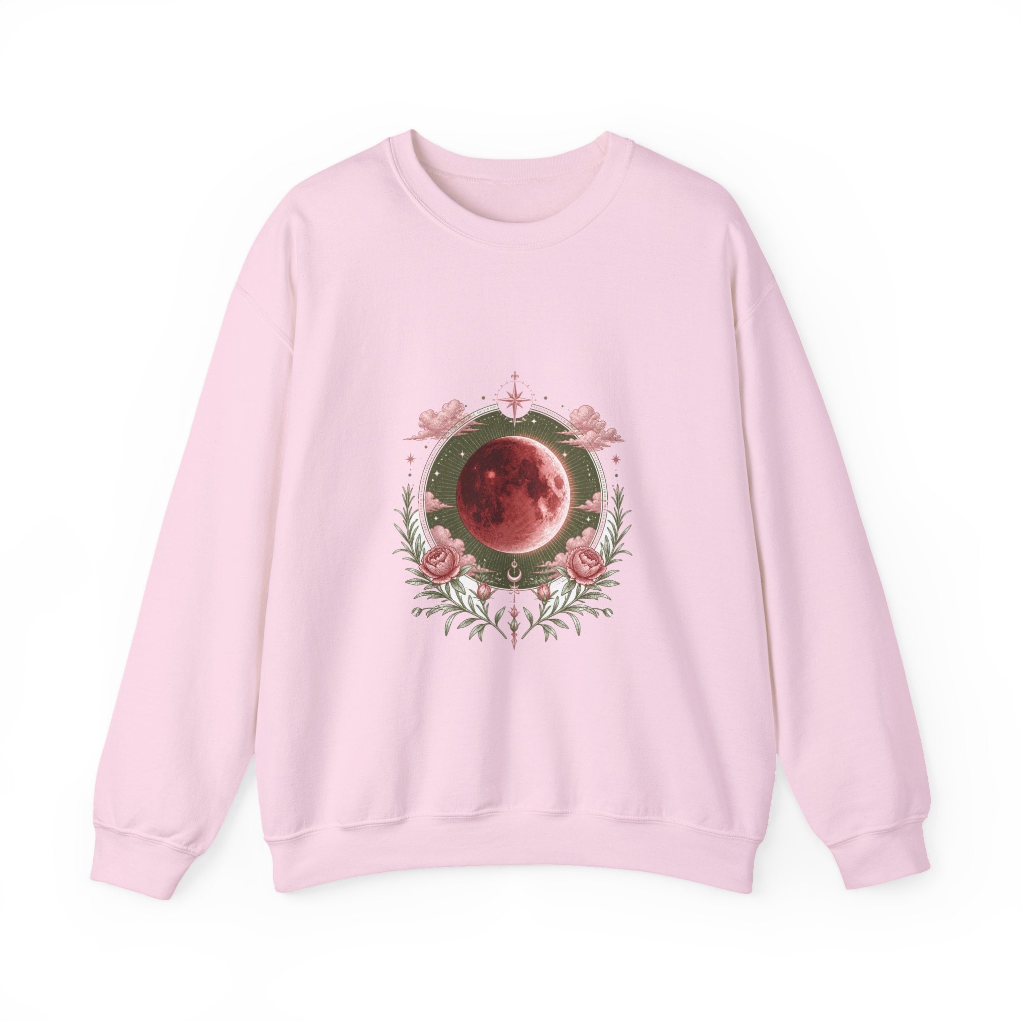 Matching Couple Sweatshirt - Solar & Lunar Eclipse Matching Couple Crewneck Sweatshirt Vintage Art His Hers Wedding Gift - Design B