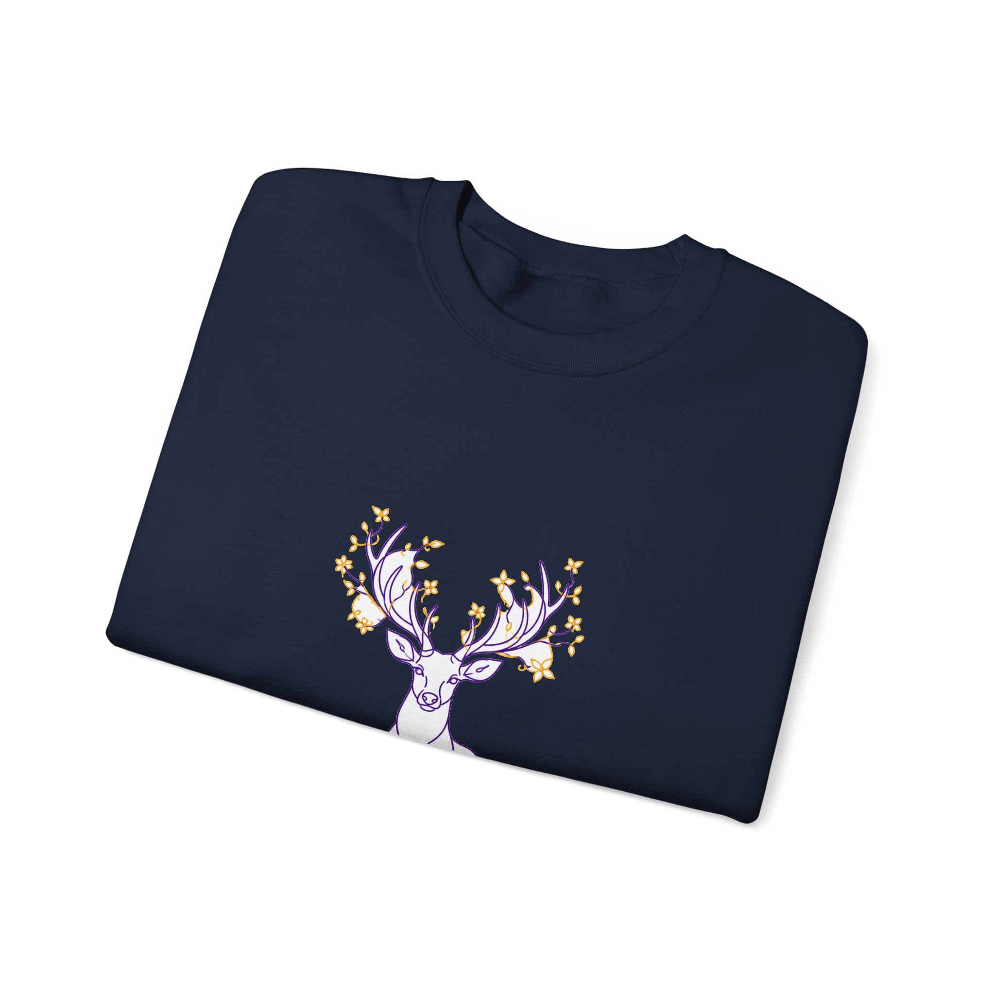 Matching Couple Sweatshirt - Bear & Deer Matching Couple Crewneck Sweatshirt Minimalist Art His Hers Valentine Gift - Design B