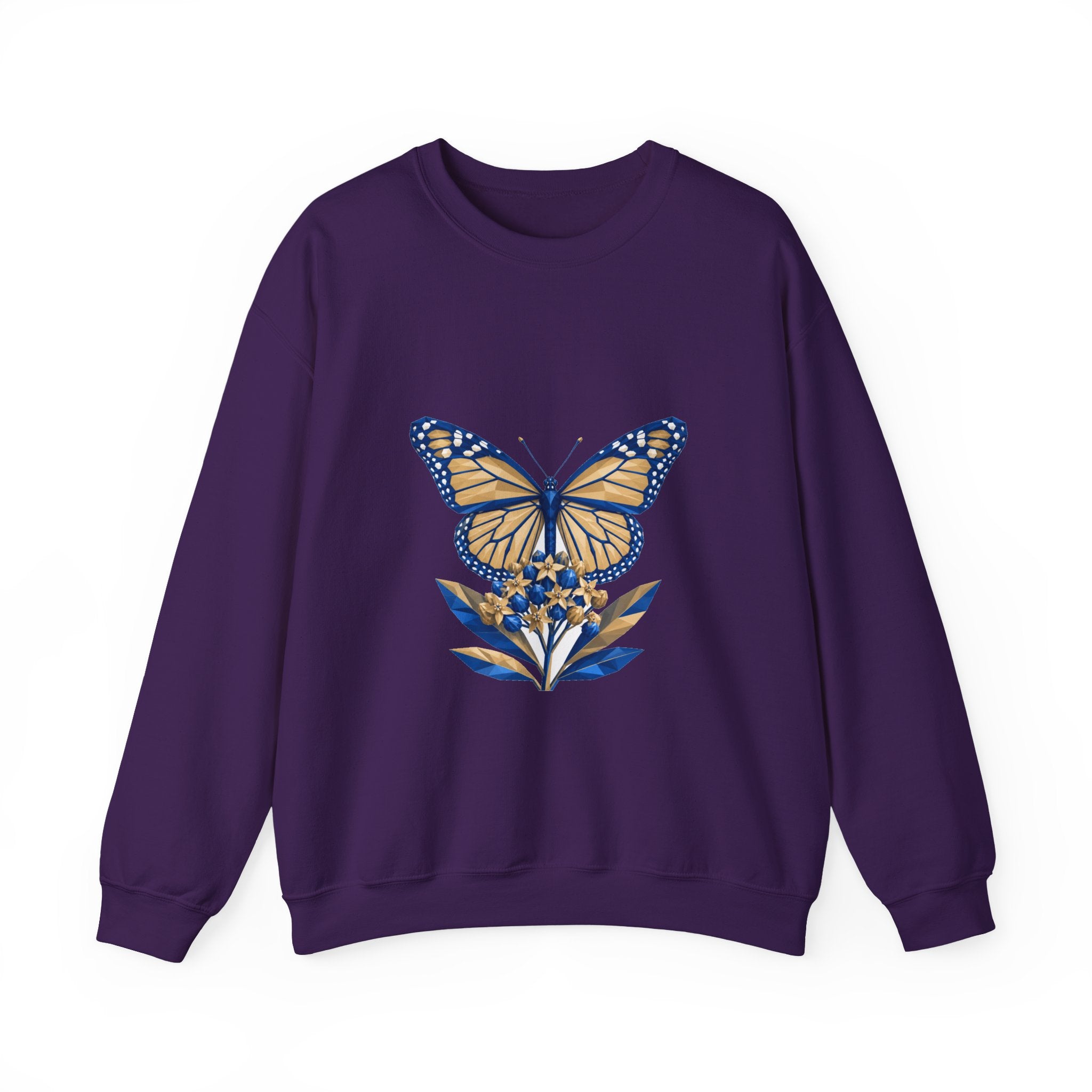 Matching Couple Sweatshirt - Butterfly & Moth Matching Couple Crewneck Sweatshirt Geometric Art His Hers Couple Gift - Design A
