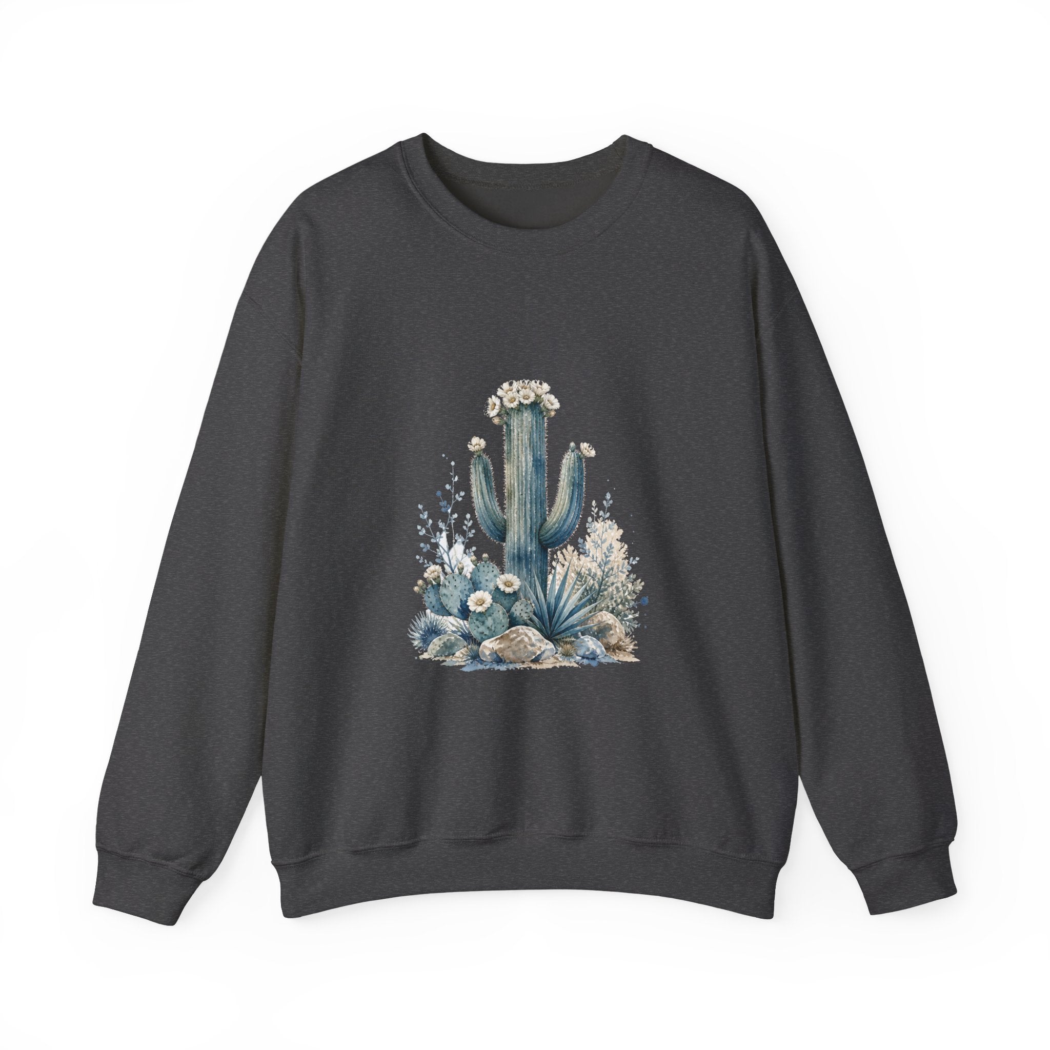 Matching Couple Sweatshirt - Desert & Rainforest Matching Couple Premium Fleece Sweatshirt Watercolor Art His Hers Birthday Gift - Design A