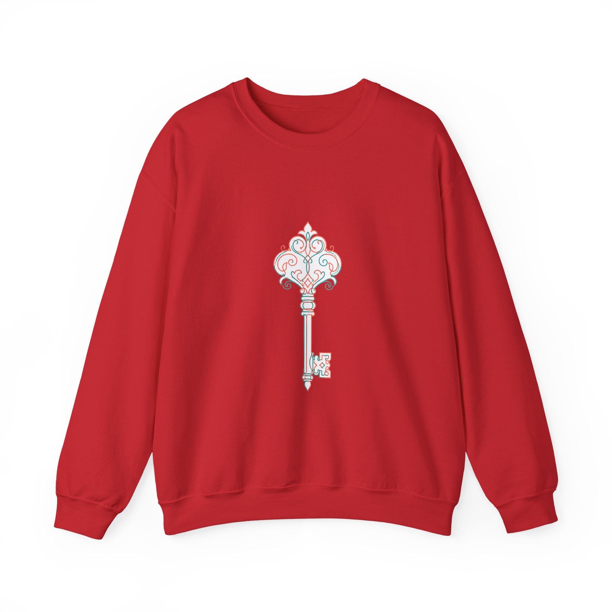 Matching Couple Sweatshirt - Key & Lock Matching Couple Crewneck Sweatshirt Minimalist Art His Hers Valentine Gift - Design A