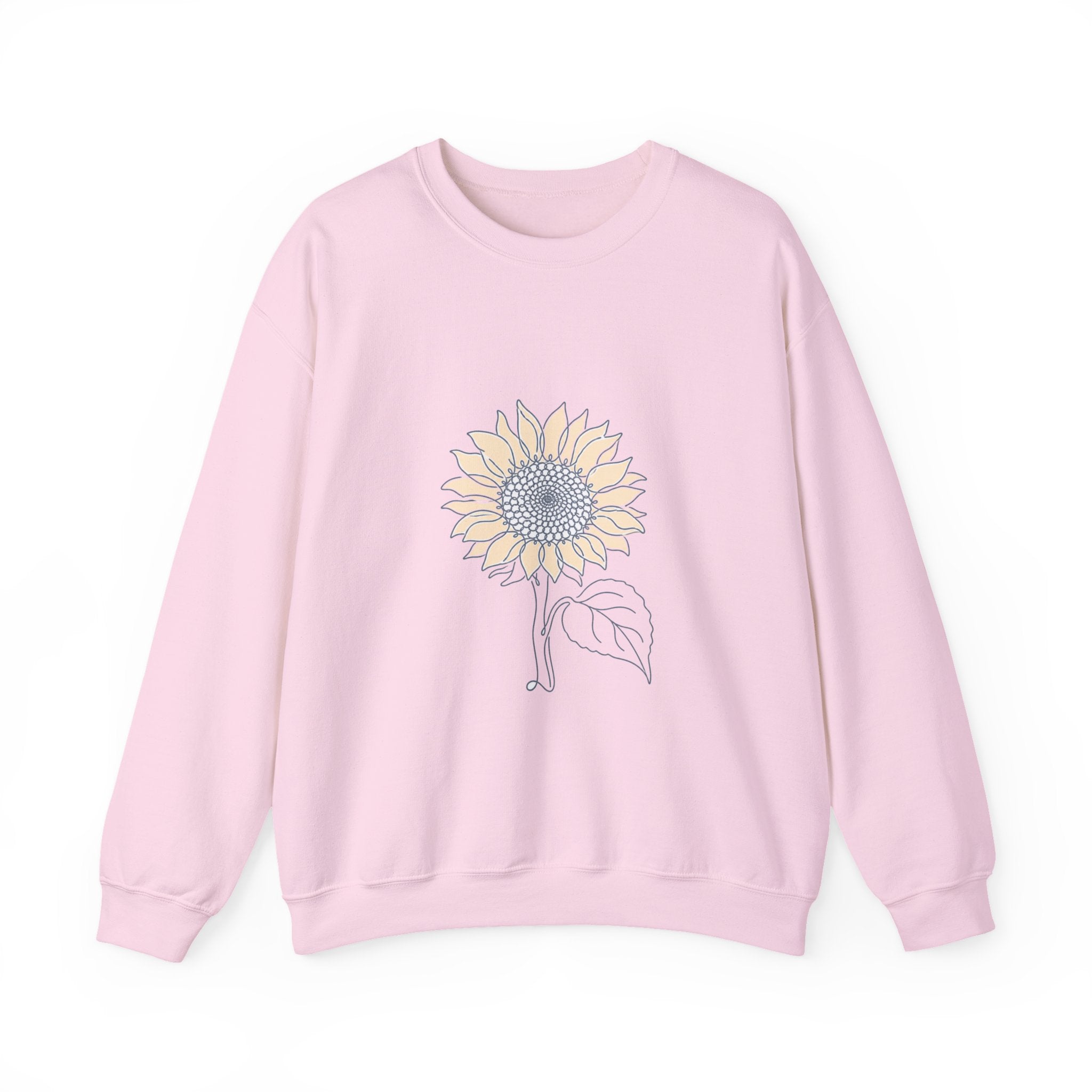 Matching Couple Sweatshirt - Sunflower & Moonflower Matching Couple Premium Fleece Sweatshirt Minimalist Art His Hers Christmas Gift - Design A