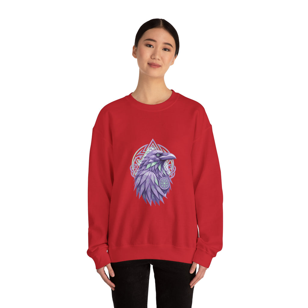 Matching Couple Sweatshirt - Huginn & Muninn Matching Couple Comfort Colors Crew Geometric Art His Hers Love Gift - Design A