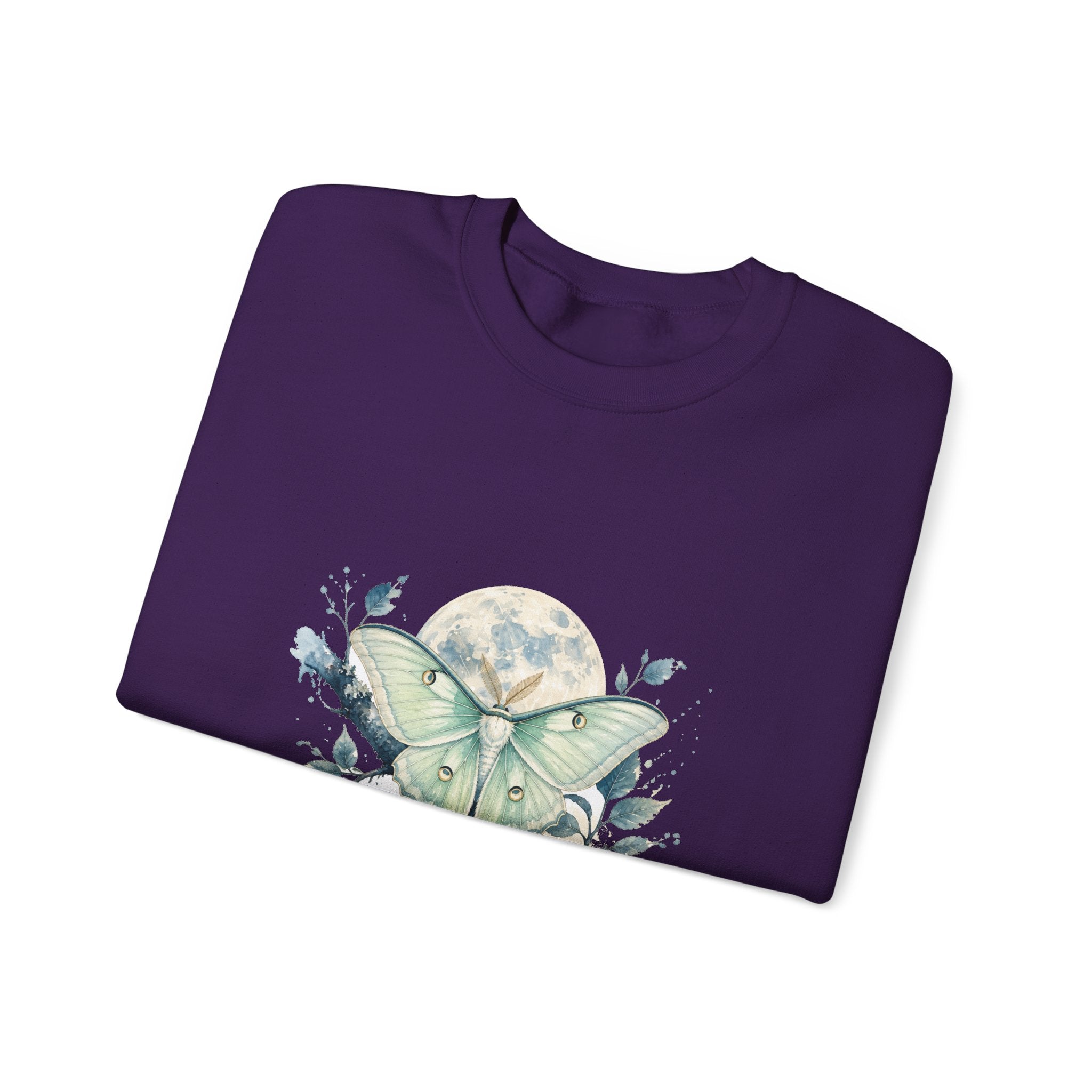 Matching Couple Sweatshirt - Butterfly & Moth Matching Couple Comfort Colors Crew Watercolor Art His Hers Birthday Gift - Design B