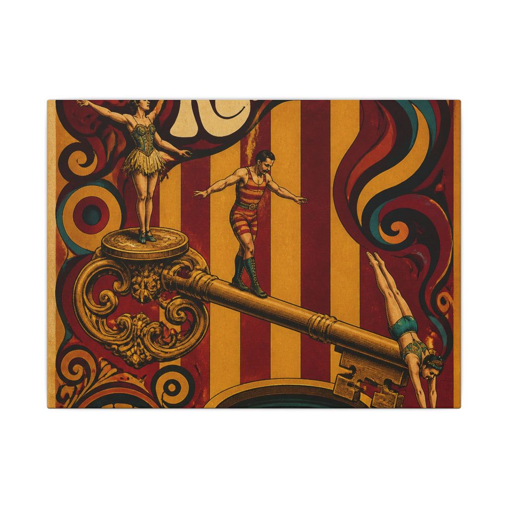 Giant Key Performance Wall Art Canvas 24×36 Psychedelic Dining Room Decor Maximalist Print
