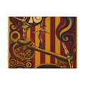 Giant Key Performance Wall Art Canvas 24×36 Psychedelic Dining Room Decor Maximalist Print