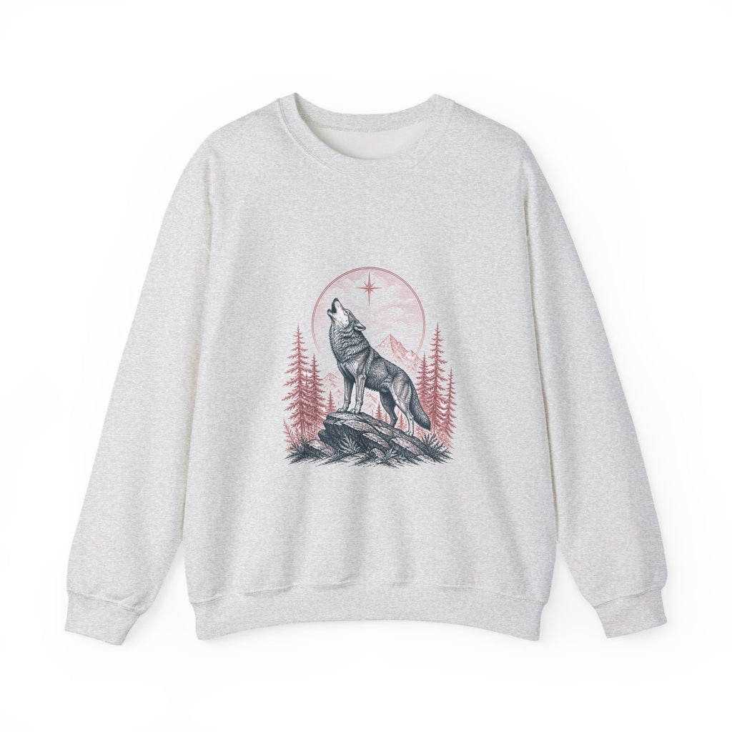 Matching Couple Sweatshirt - Wolf & Dove Matching Couple Premium Fleece Sweatshirt Vintage Art His Hers Honeymoon Gift - Design A