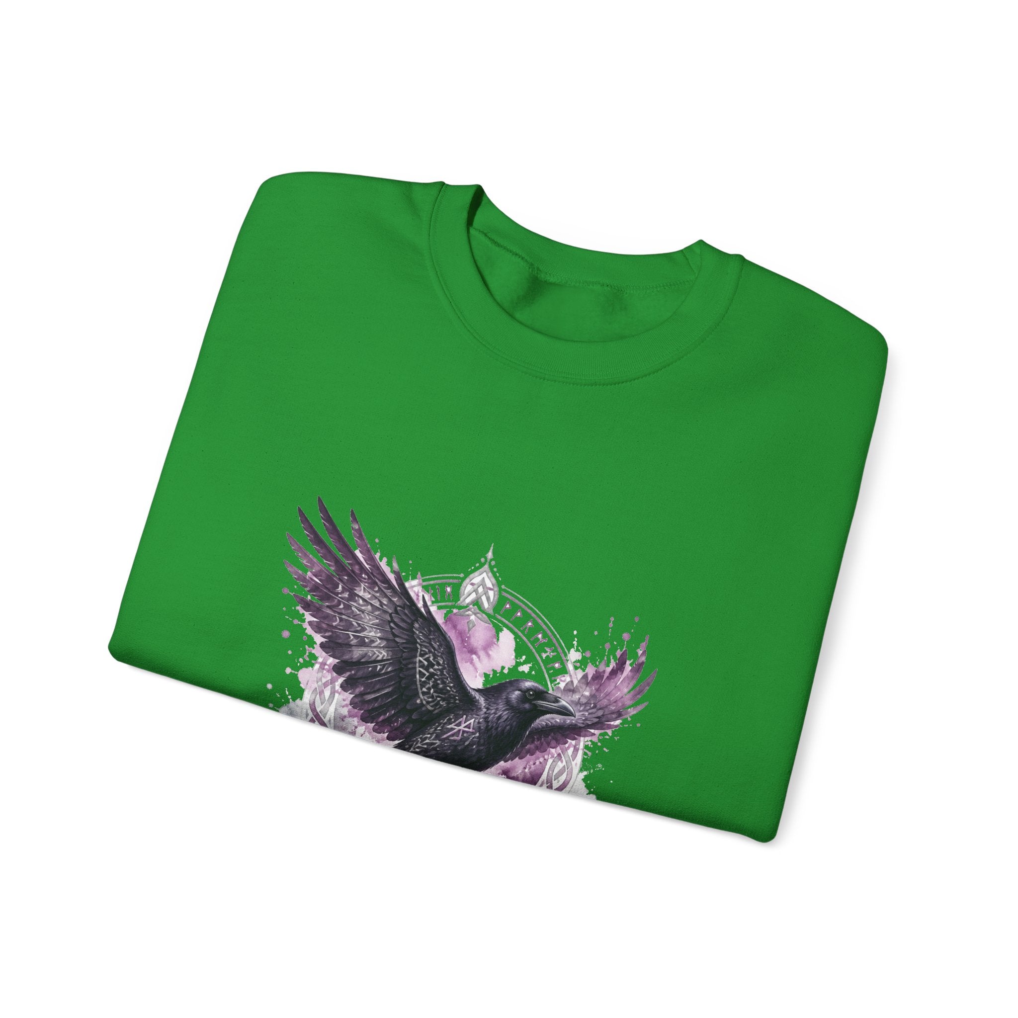 Matching Couple Sweatshirt - Huginn & Muninn Matching Couple Premium Fleece Sweatshirt Watercolor Art His Hers Birthday Gift - Design B