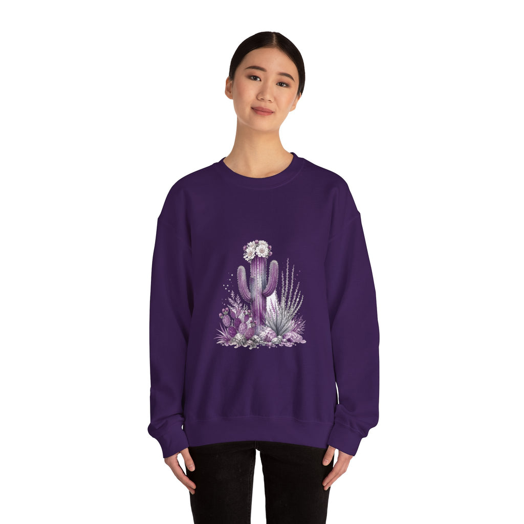 Matching Couple Sweatshirt - Desert & Rainforest Matching Couple Comfort Colors Crew Watercolor Art His Hers Birthday Gift - Design A
