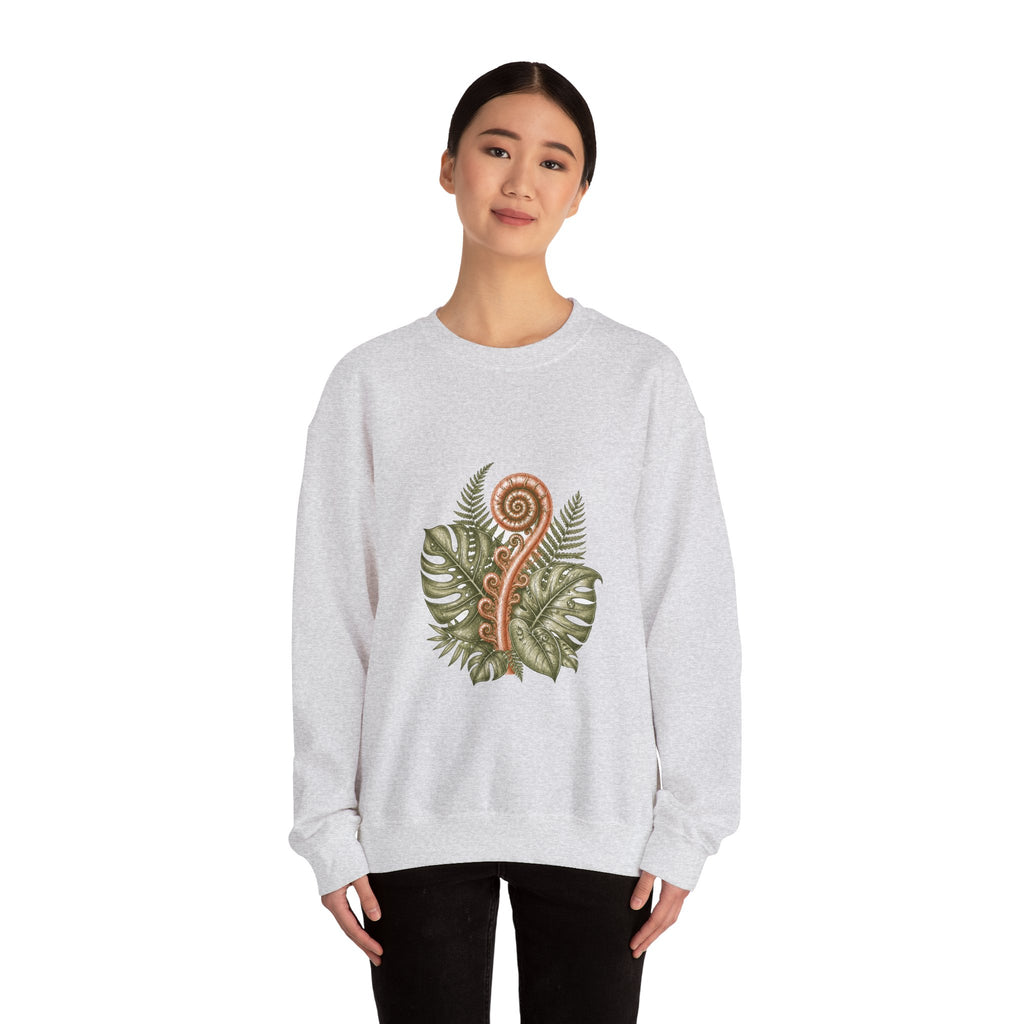 Matching Couple Sweatshirt - Desert & Rainforest Matching Couple Crewneck Sweatshirt Hand-Drawn Art His Hers Best Friend Gift - Design B
