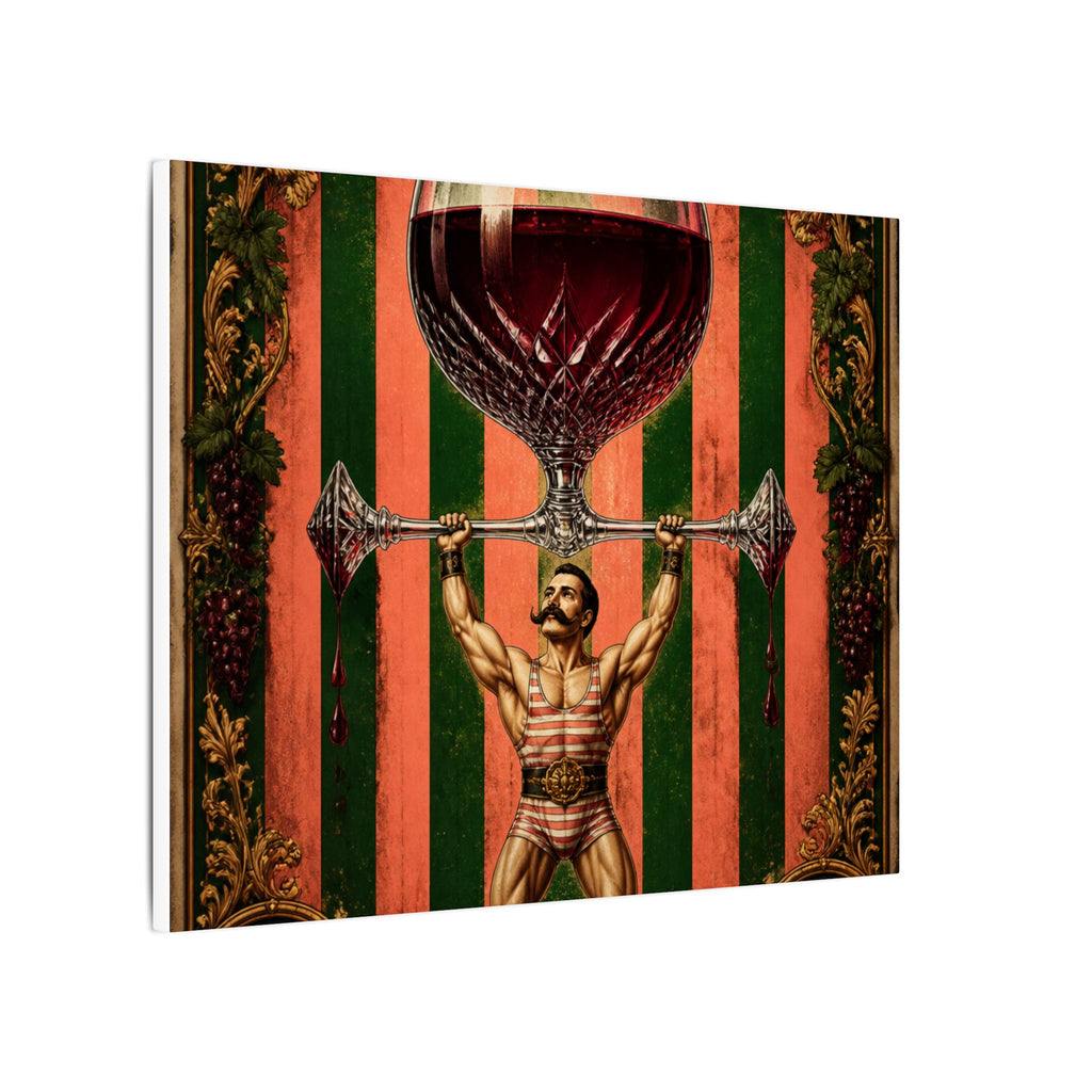 Wine Glass Strongman Wall Art Canvas 24×36 Baroque Studio Decor Maximalist Print