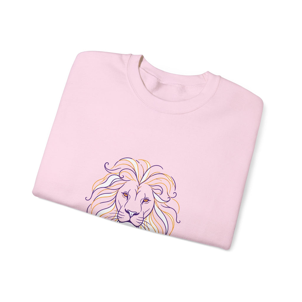Matching Couple Sweatshirt - Lion & Lamb Matching Couple Comfort Colors Crew Minimalist Art His Hers Christmas Gift - Design A