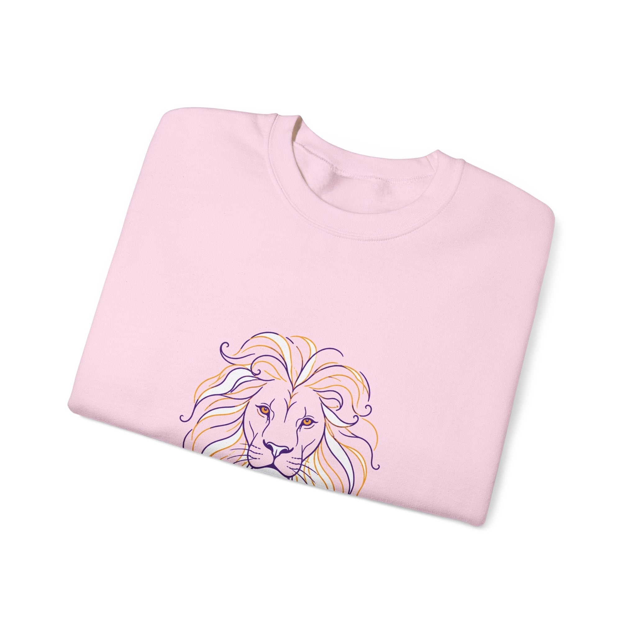 Matching Couple Sweatshirt - Lion & Lamb Matching Couple Comfort Colors Crew Minimalist Art His Hers Christmas Gift - Design A