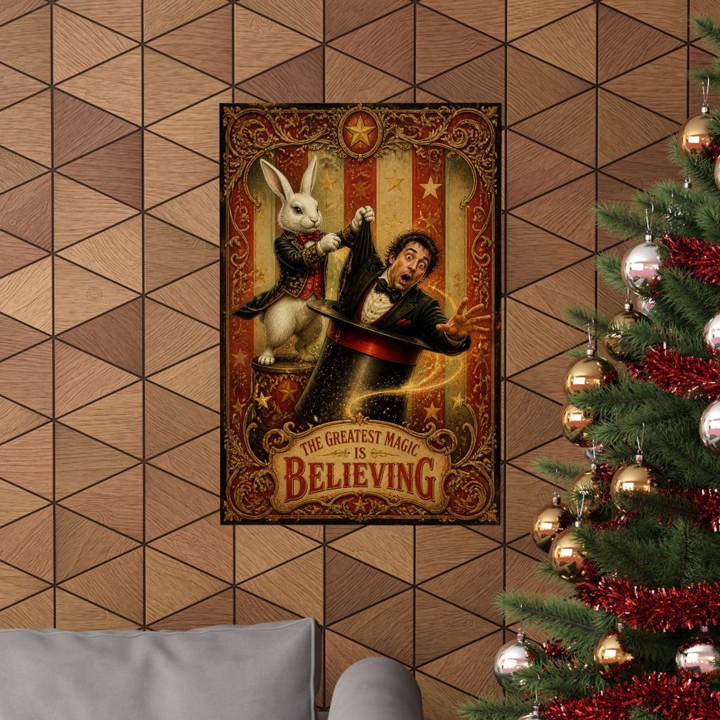 Magic Hat Rabbit Wall Art Poster 18×24 Baroque Home Office Decor Maximalist Print