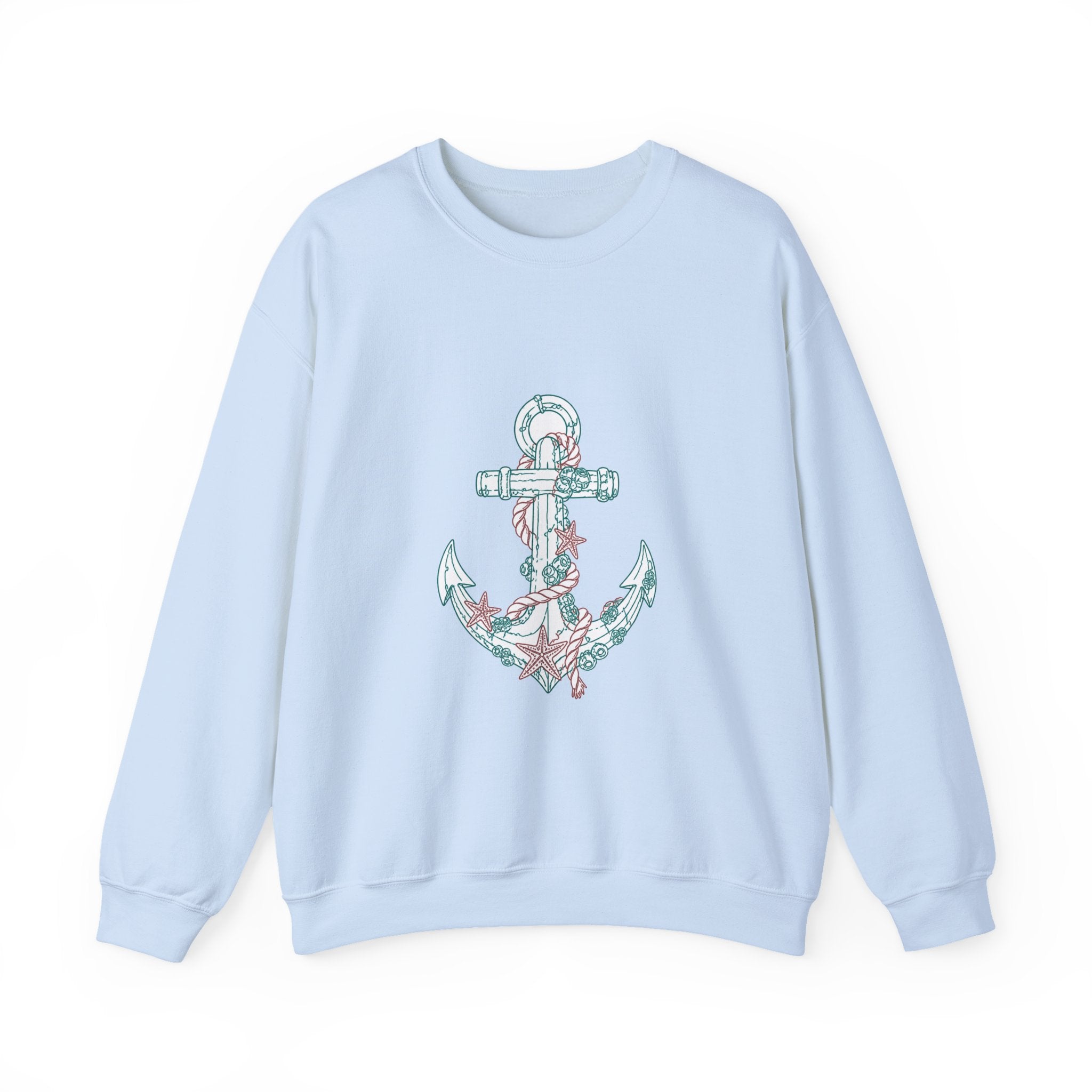 Matching Couple Sweatshirt - Anchor & Sail Matching Couple Comfort Colors Crew Minimalist Art His Hers Christmas Gift - Design A
