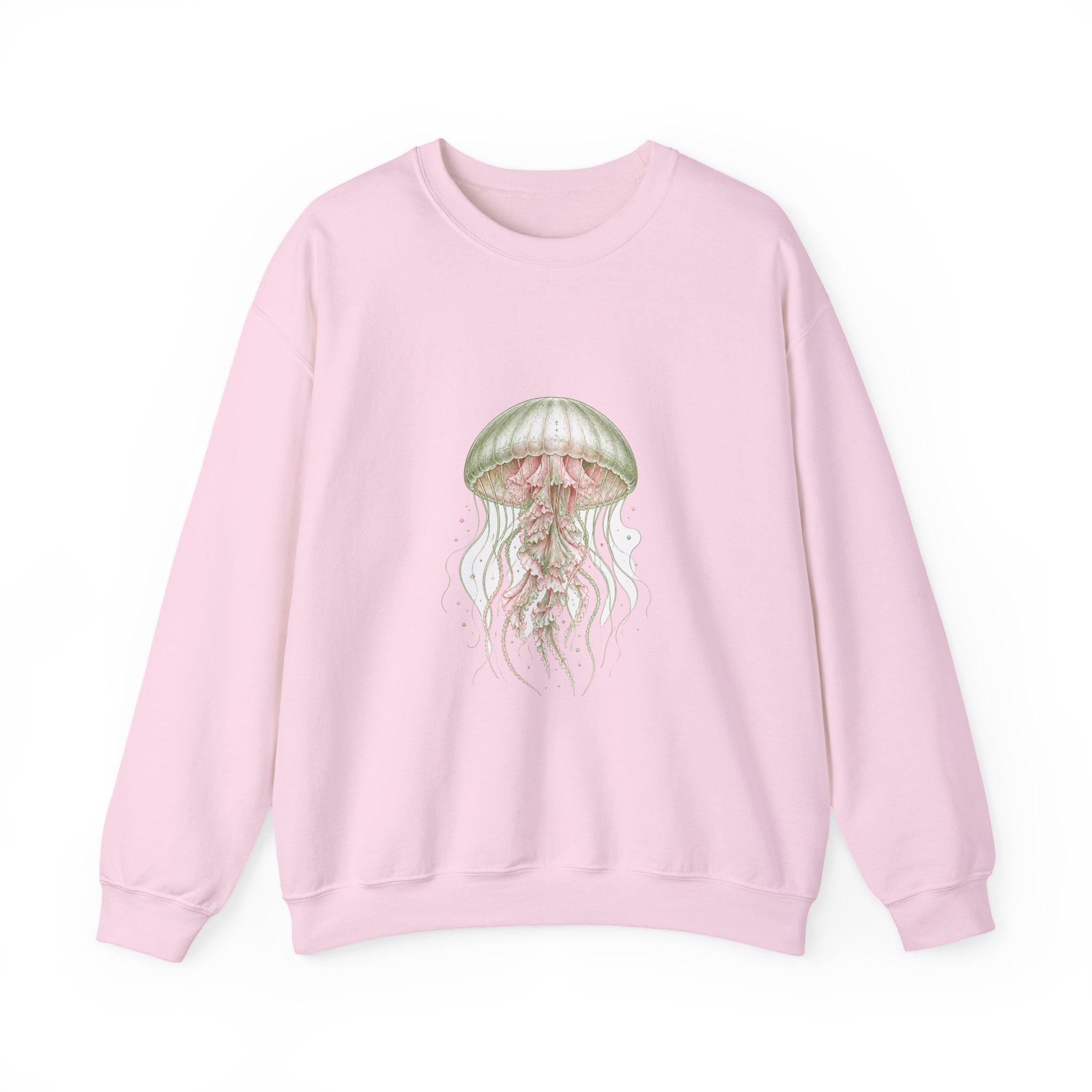 Matching Couple Sweatshirt - Octopus & Jellyfish Matching Couple Premium Fleece Sweatshirt Vintage Art His Hers Honeymoon Gift - Design B