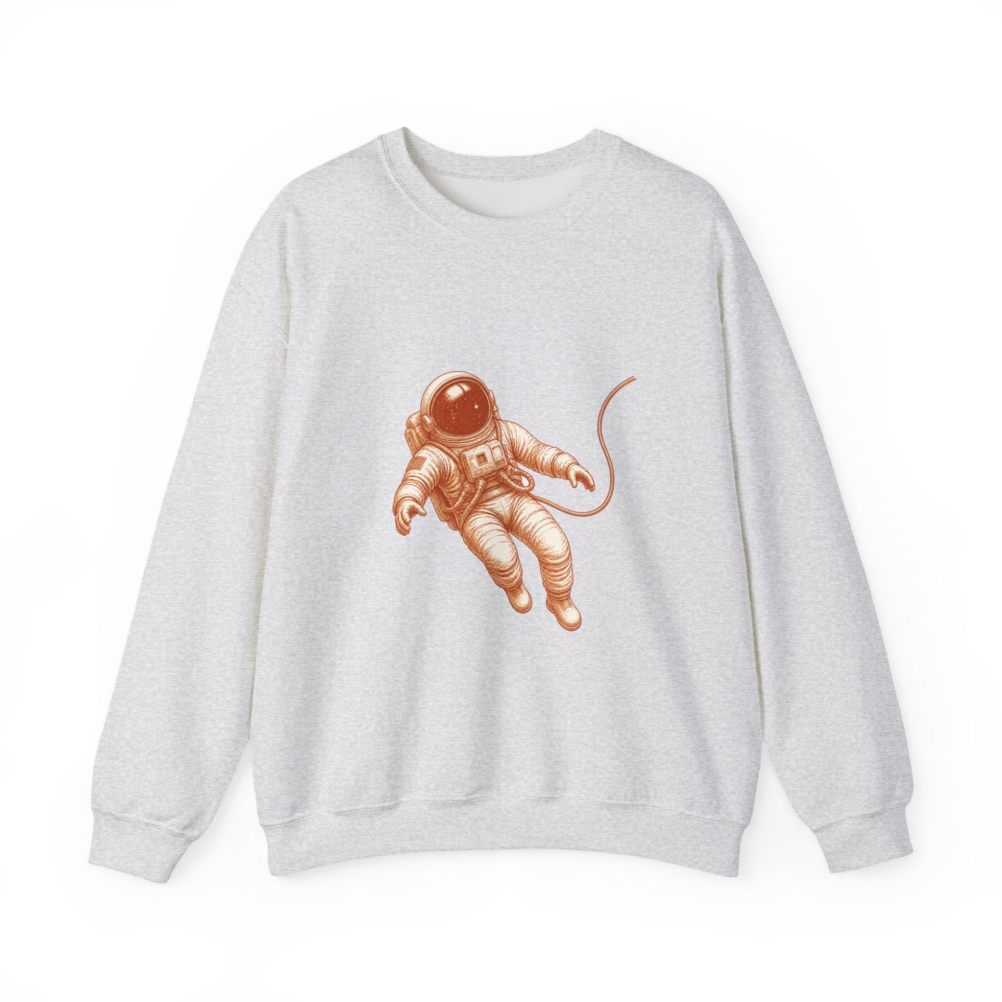 Matching Couple Sweatshirt - Astronaut & Planet Matching Couple Comfort Colors Crew Vintage Art His Hers Honeymoon Gift - Design A