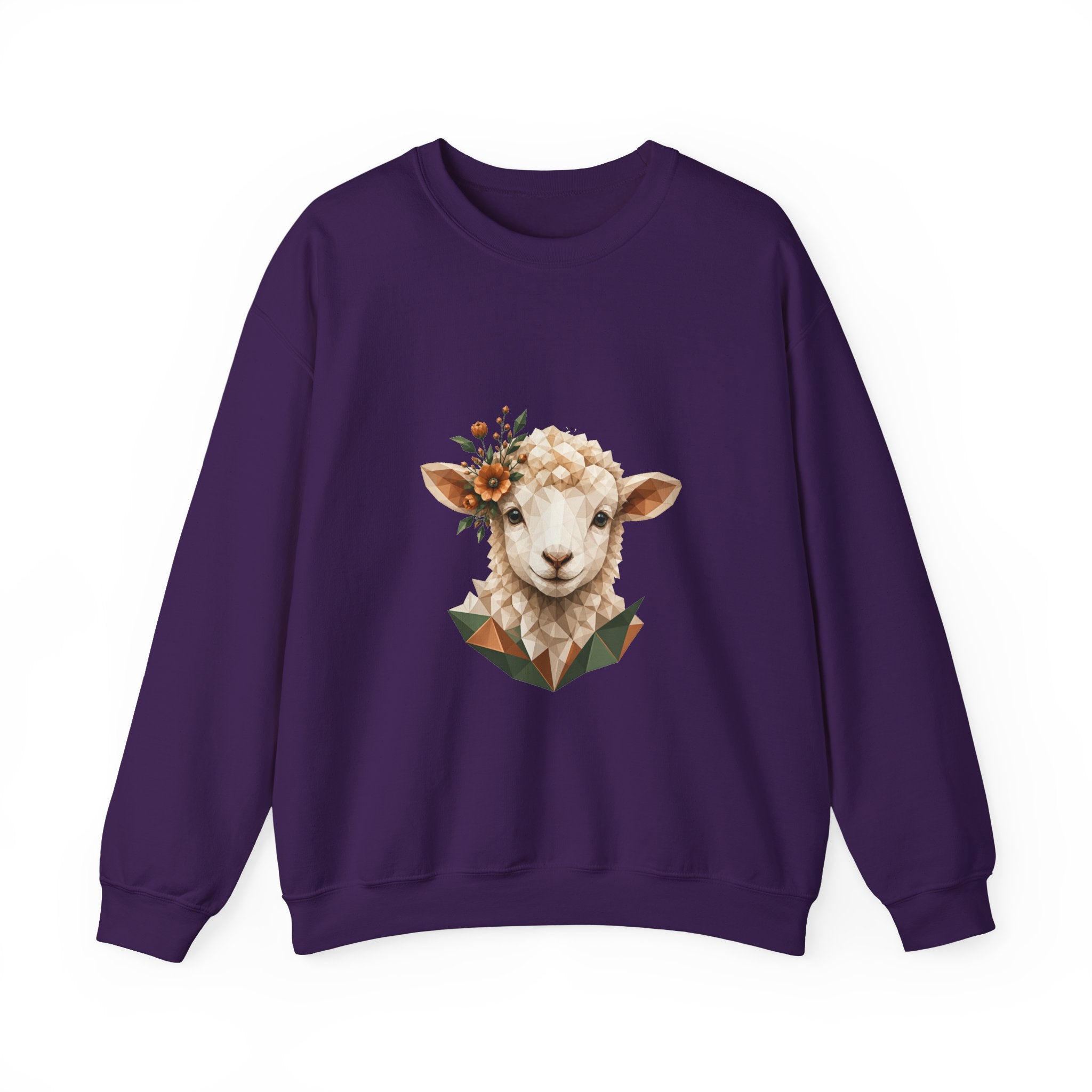 Matching Couple Sweatshirt - Lion & Lamb Matching Couple Comfort Colors Crew Geometric Art His Hers Love Gift - Design B
