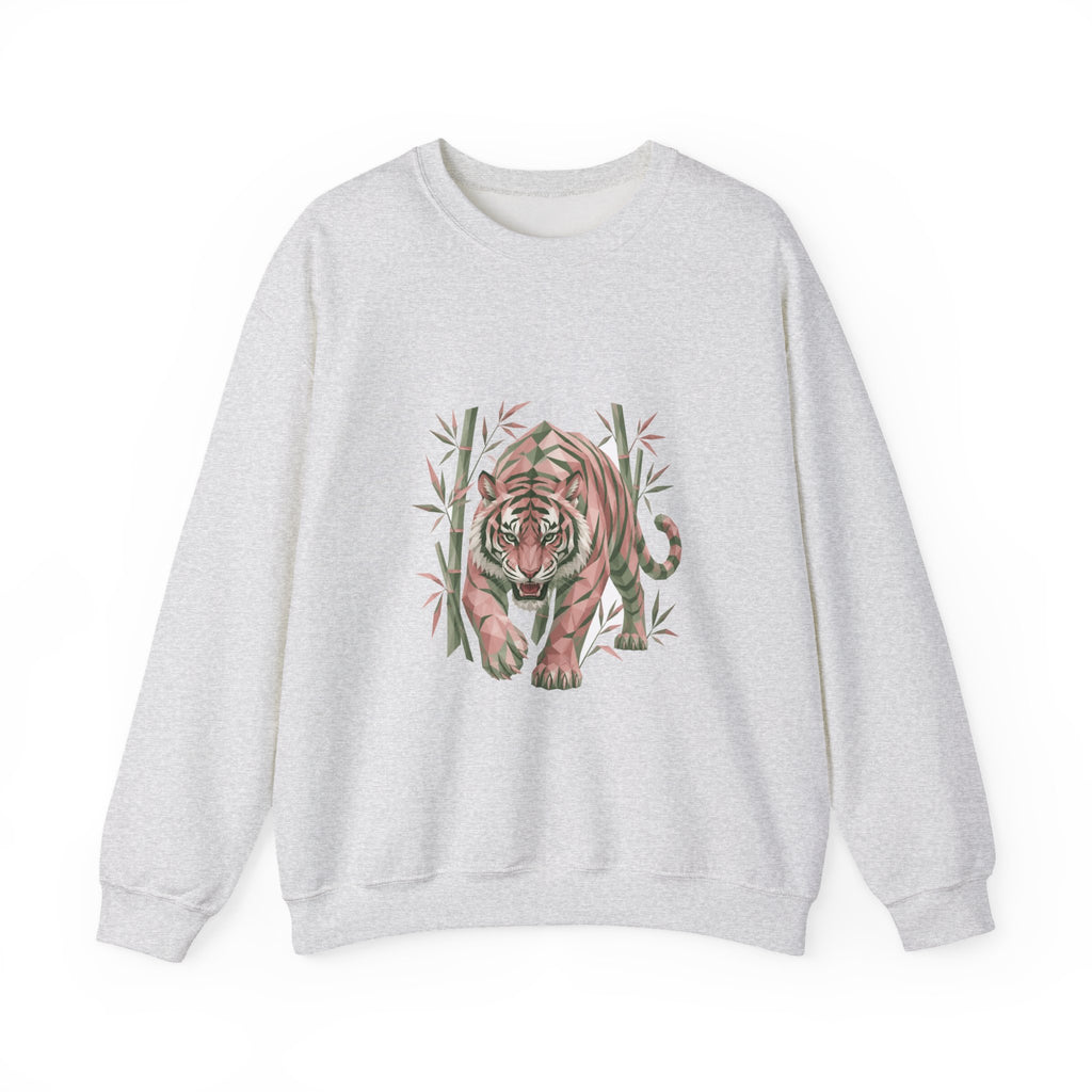 Matching Couple Sweatshirt - Tiger & Crane Matching Couple Comfort Colors Crew Geometric Art His Hers Love Gift - Design A