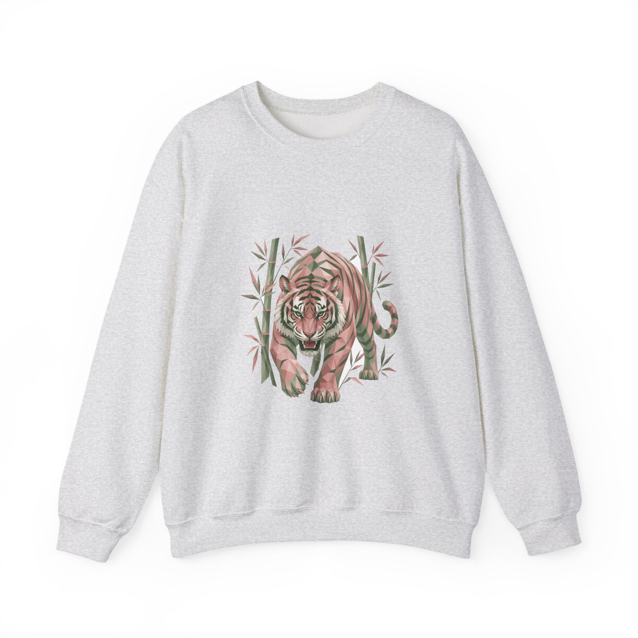 Matching Couple Sweatshirt - Tiger & Crane Matching Couple Comfort Colors Crew Geometric Art His Hers Love Gift - Design A