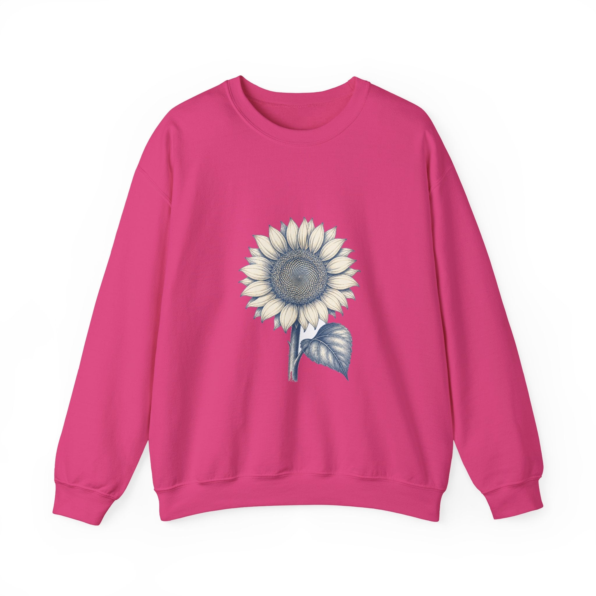 Matching Couple Sweatshirt - Sunflower & Moonflower Matching Couple Comfort Colors Crew Hand-Drawn Art His Hers Anniversary Gift - Design A