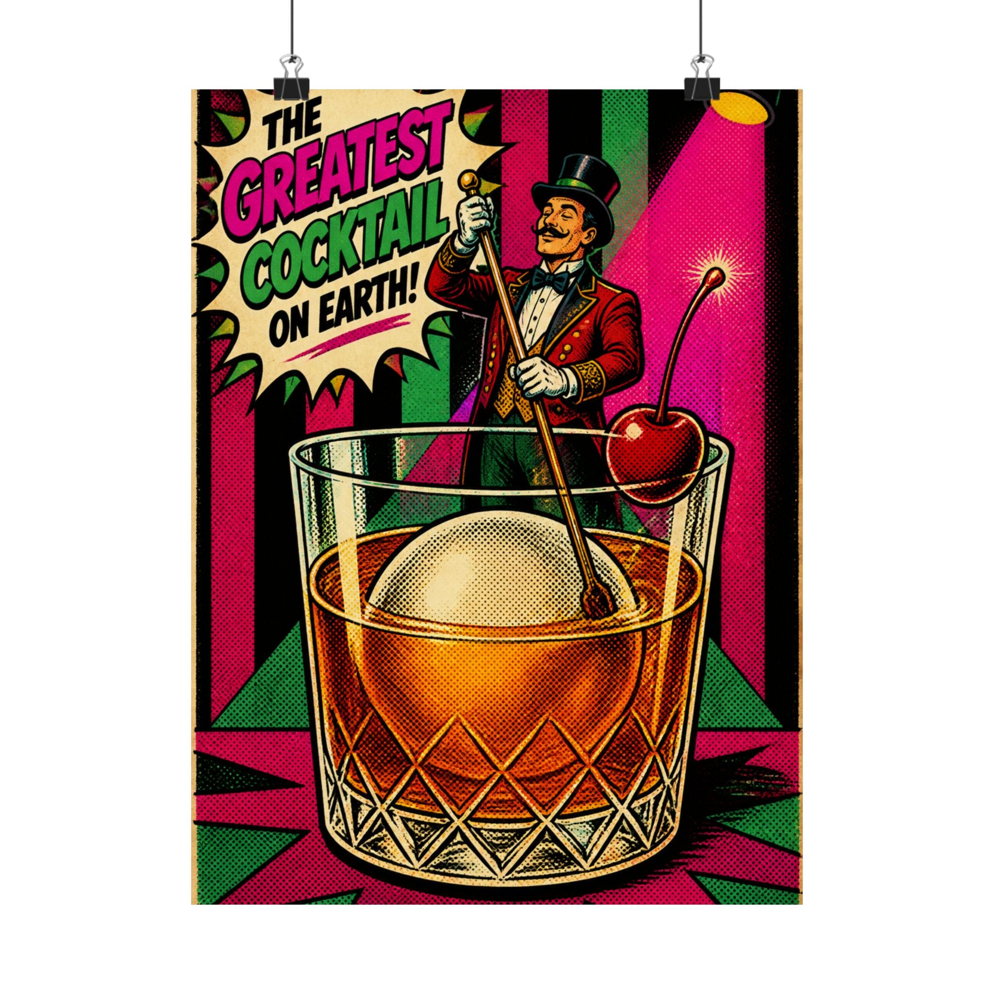 Old Fashioned Ringmaster Wall Art Poster 18×24 Pop Art Living Room Decor Maximalist Print