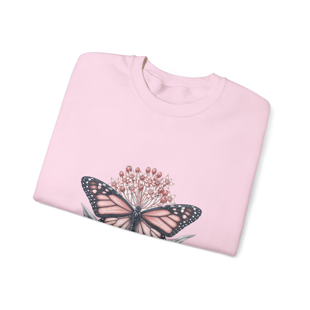 Matching Couple Sweatshirt - Butterfly & Moth Matching Couple Comfort Colors Crew Hand-Drawn Art His Hers Anniversary Gift - Design A