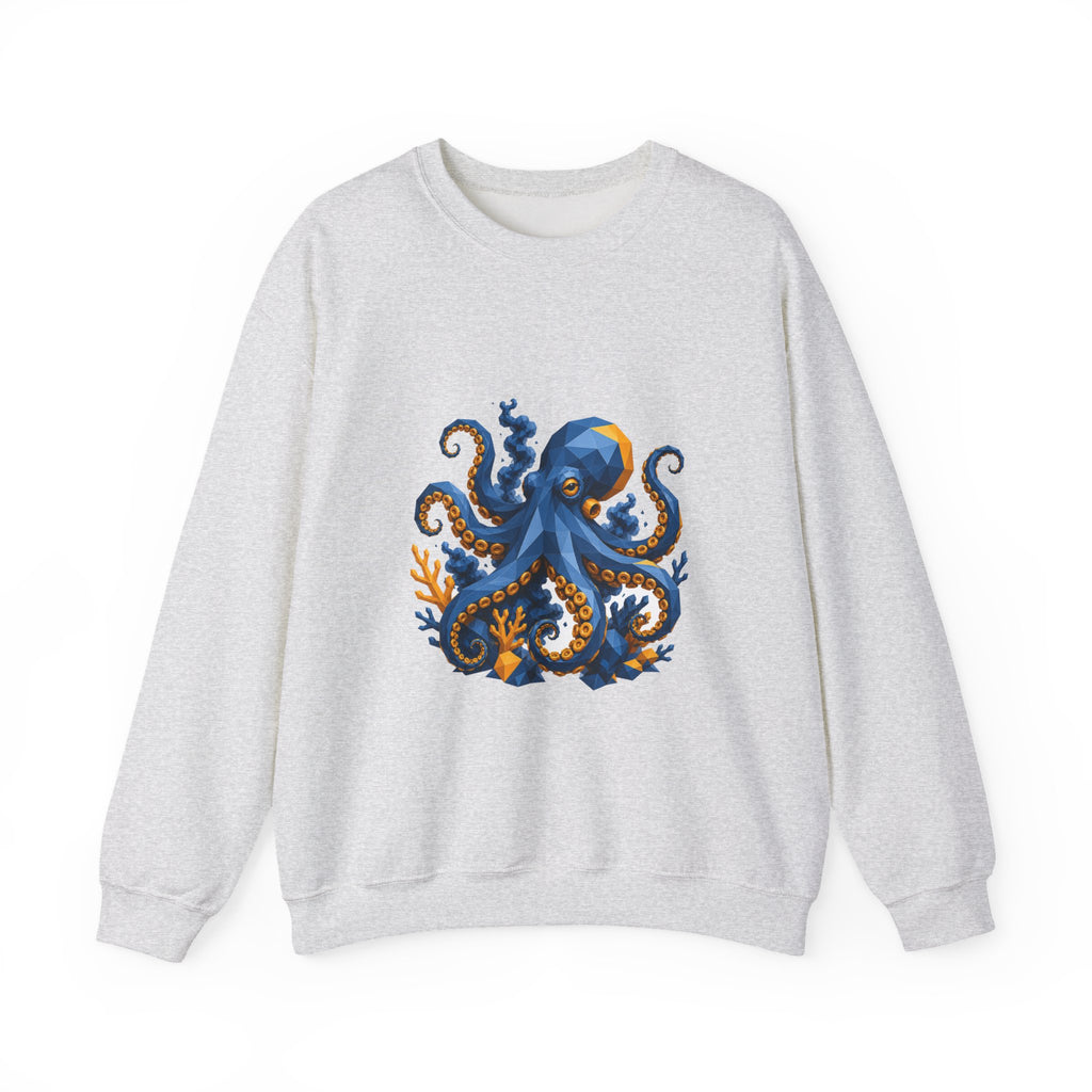 Matching Couple Sweatshirt - Octopus & Jellyfish Matching Couple Comfort Colors Crew Geometric Art His Hers Love Gift - Design A